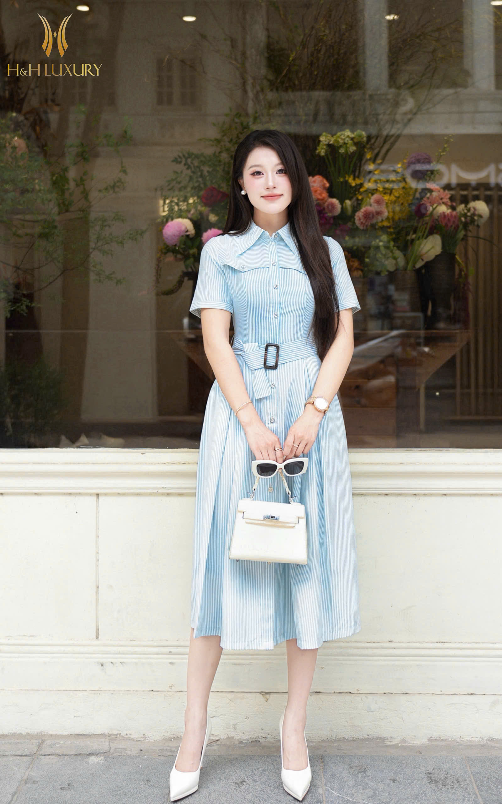 ĐẦM KẺ XANH CỔ ĐỨC ĐAI EO