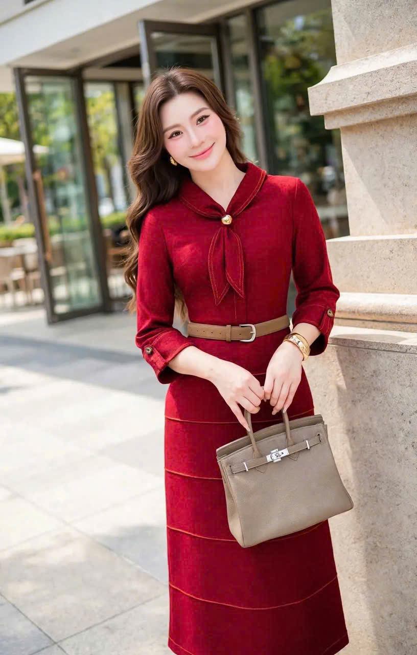 ĐẦM ĐỎ ÔM A CỔ NƠ MÍ THÂN