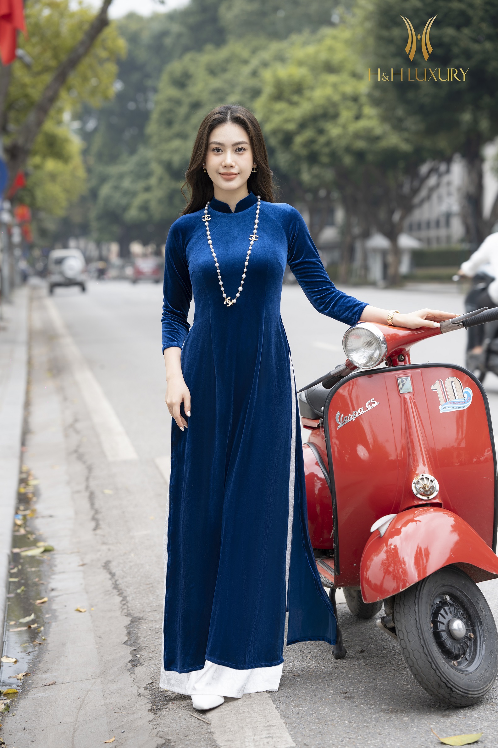 ÁO DÀI RUBY NHUNG XANH NGỌC