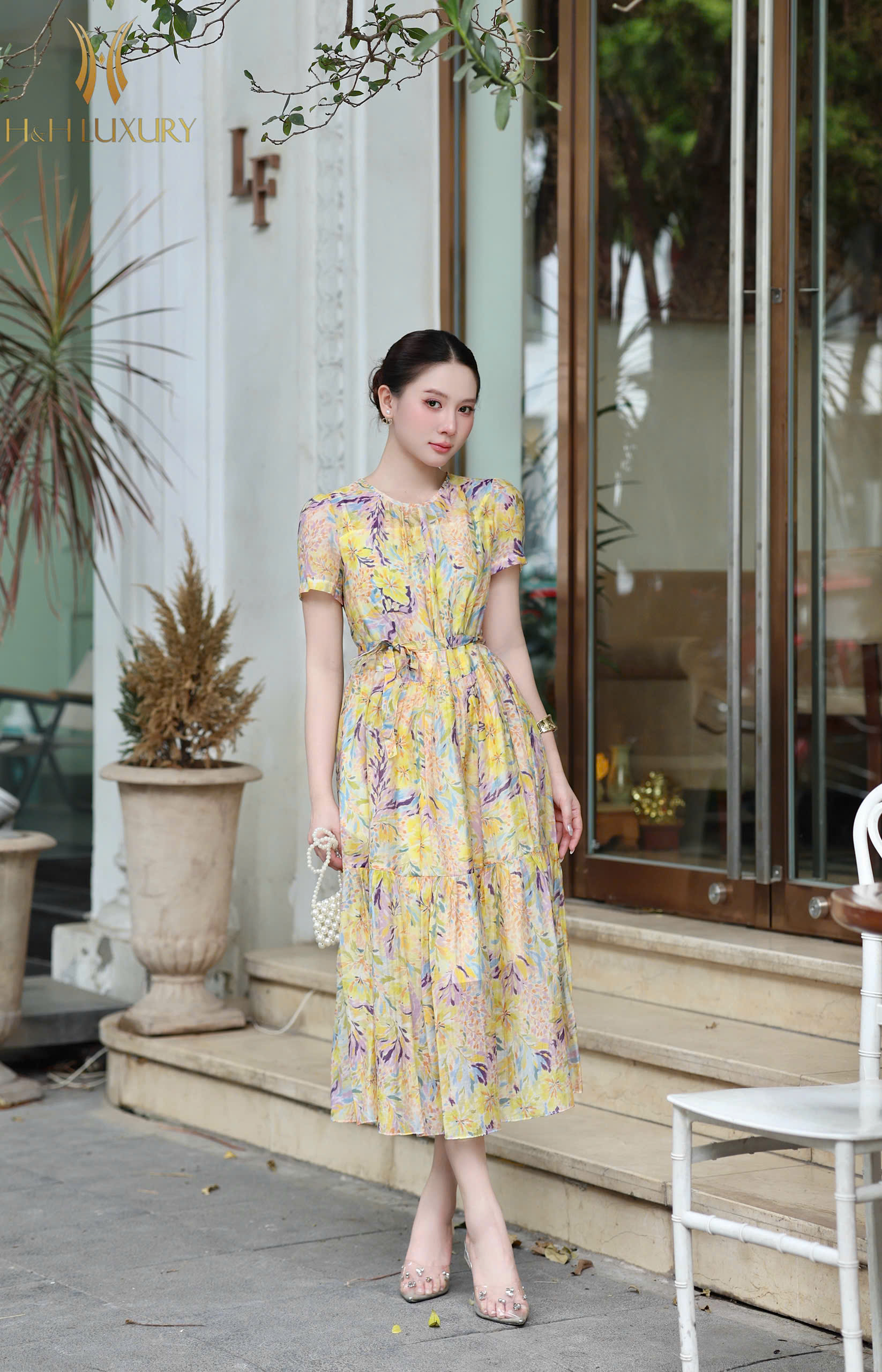 ĐẦM TẰM SUÔNG HOA VÀNG TÍM