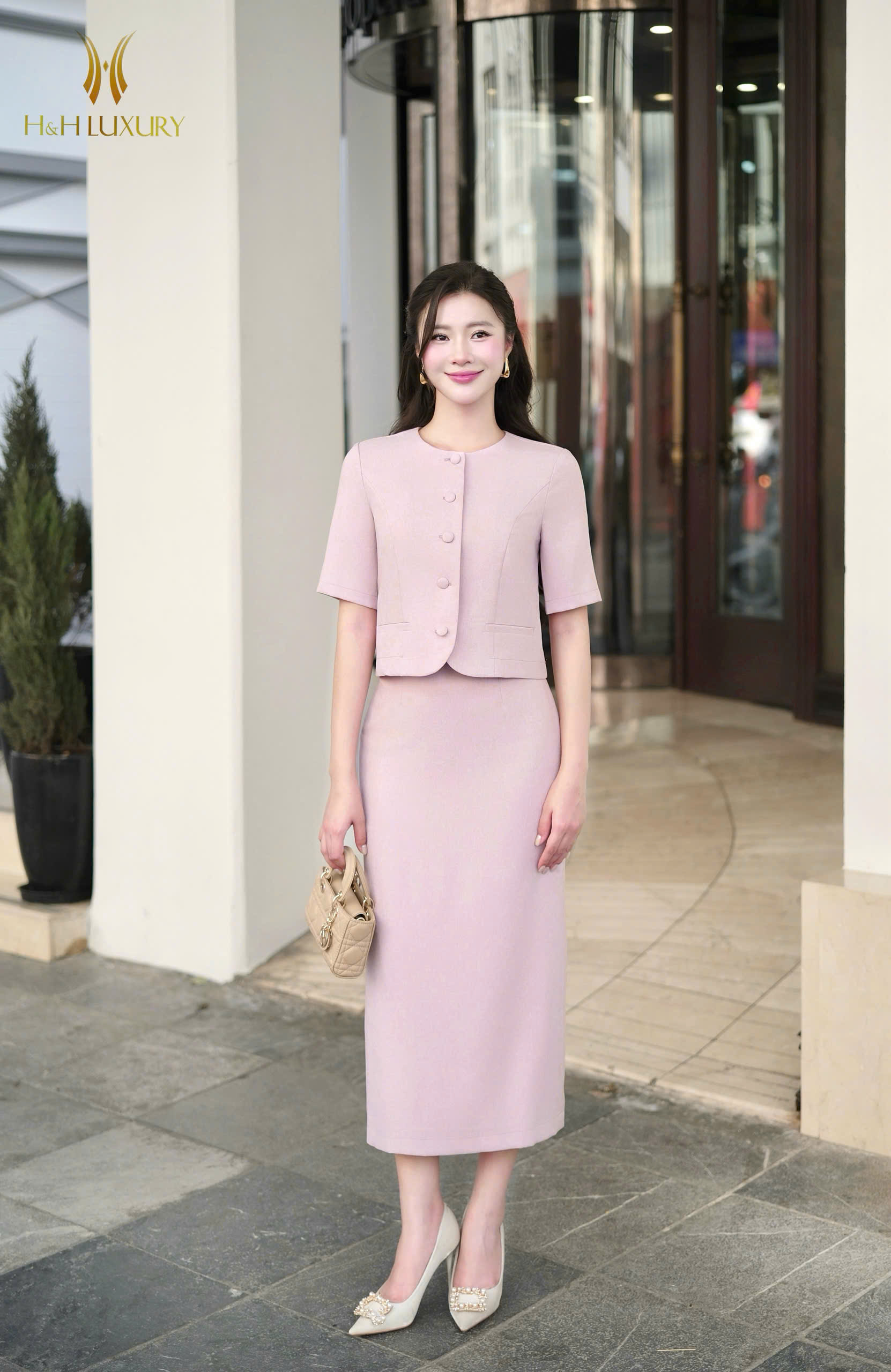 ÁO KÍ GIẢ HỒNG PASTEL ĐÍNH CÚC