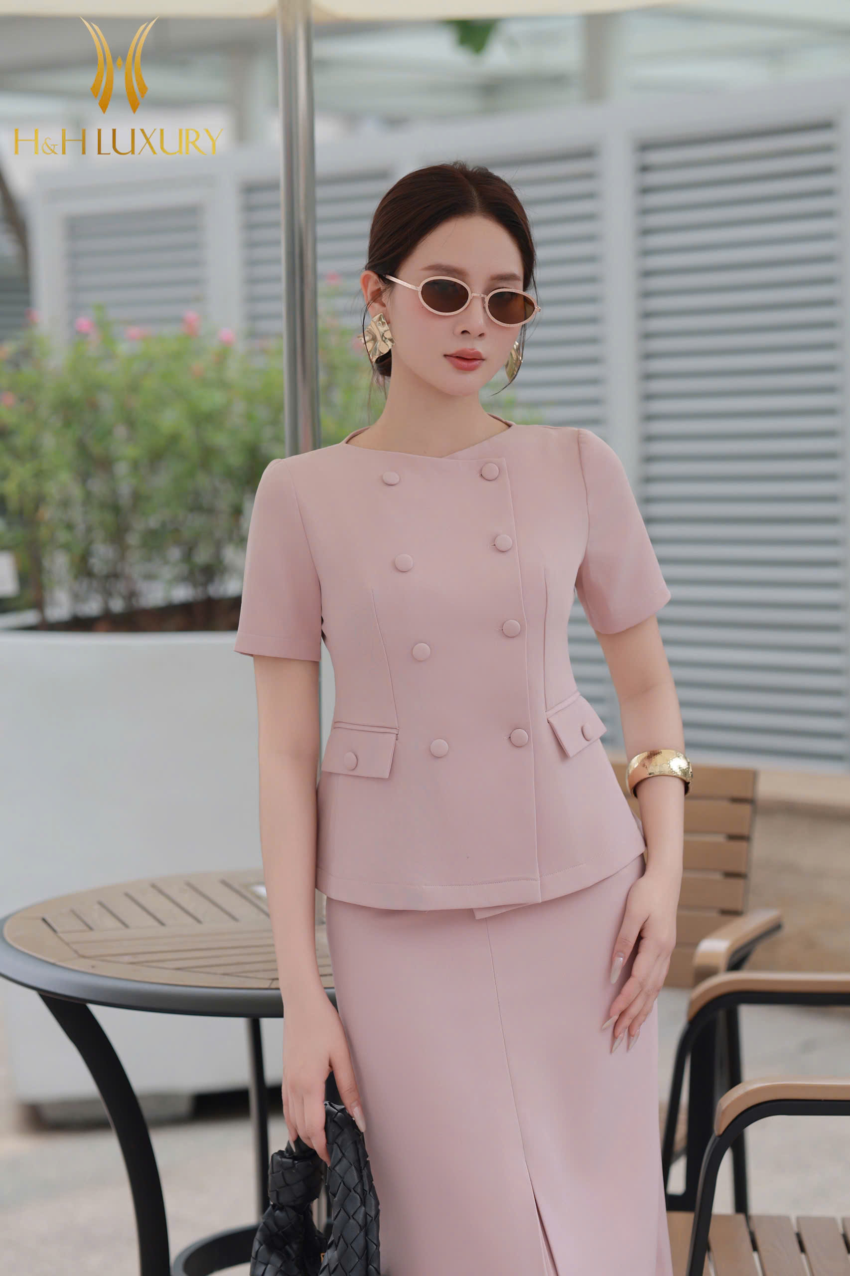ÁO KÍ GIẢ HỒNG PASTEL CÚC BỌC