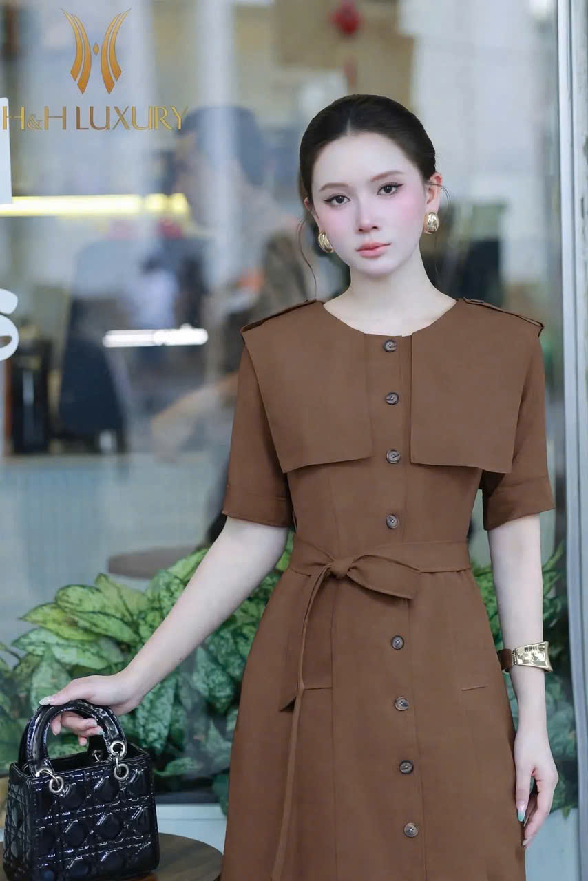 ĐẦM NÂU TÂY TÀ NGỰC ĐÍNH CÚC