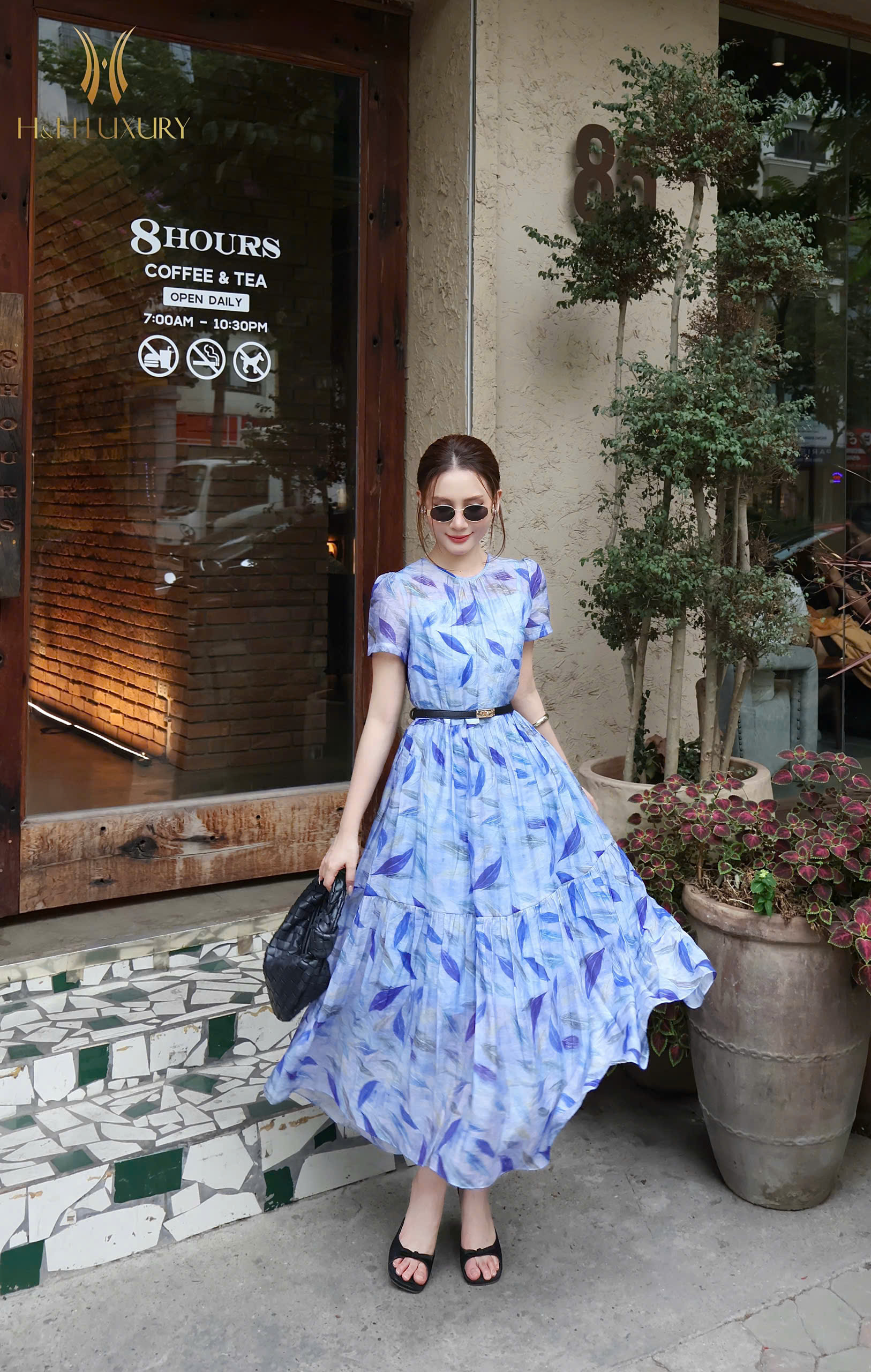 ĐẦM TẰM XANH MINT DÁNG SUÔNG NƠ EO