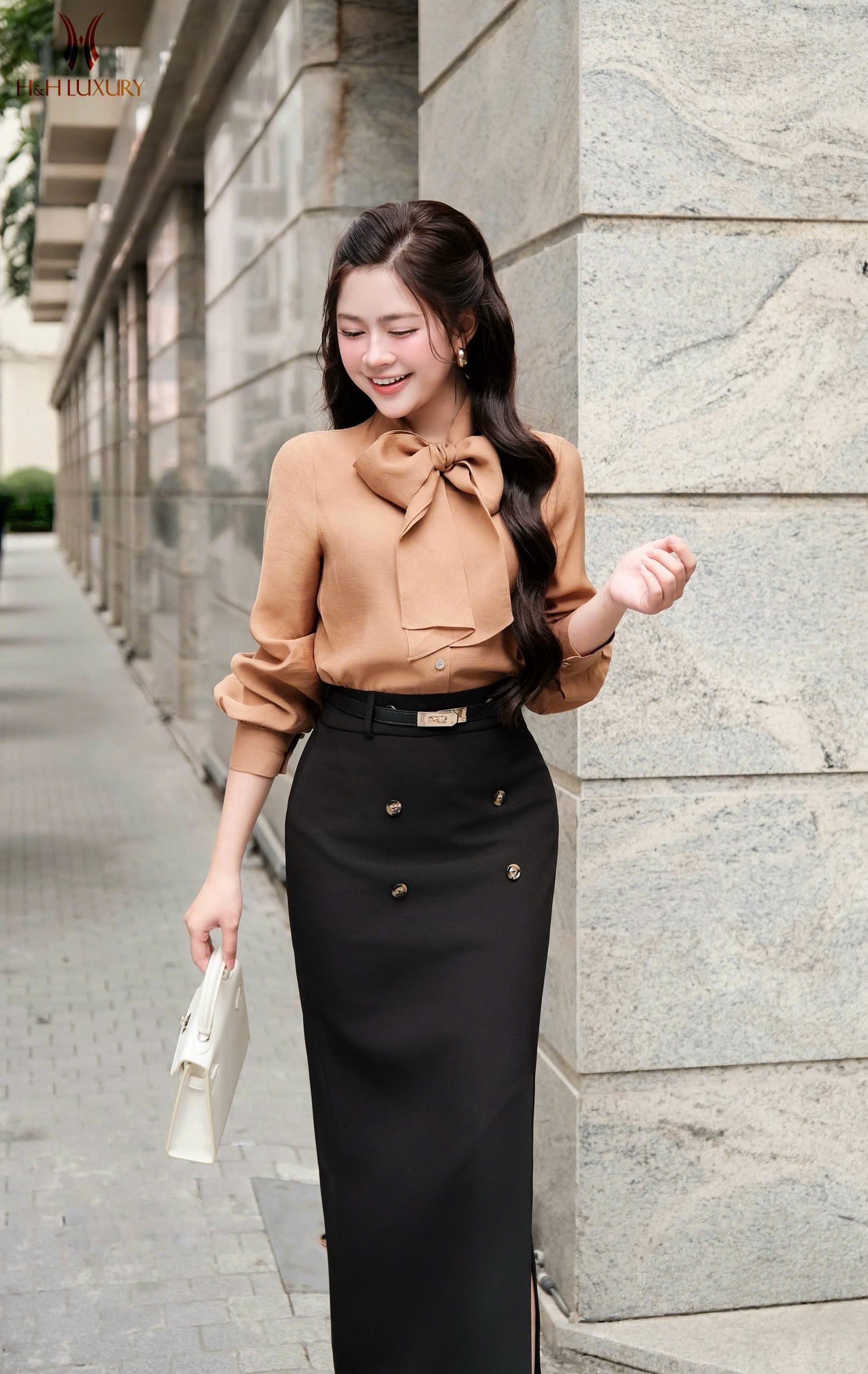 ÁO SƠ MI THÔ TẰM NÂU TÂY NƠ CỔ