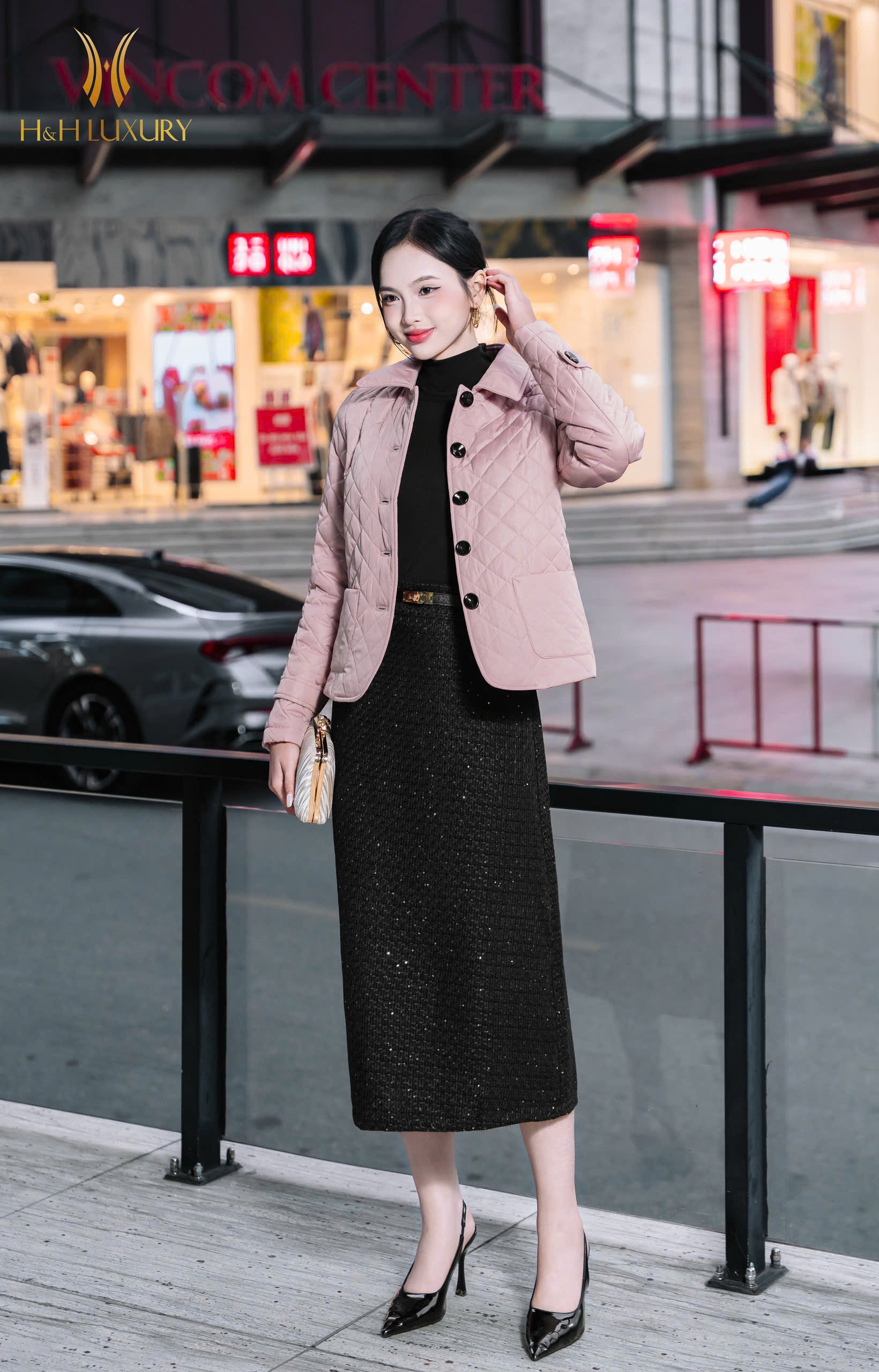 ÁO PHAO SIÊU NHẸ HỒNG 2 TÚI