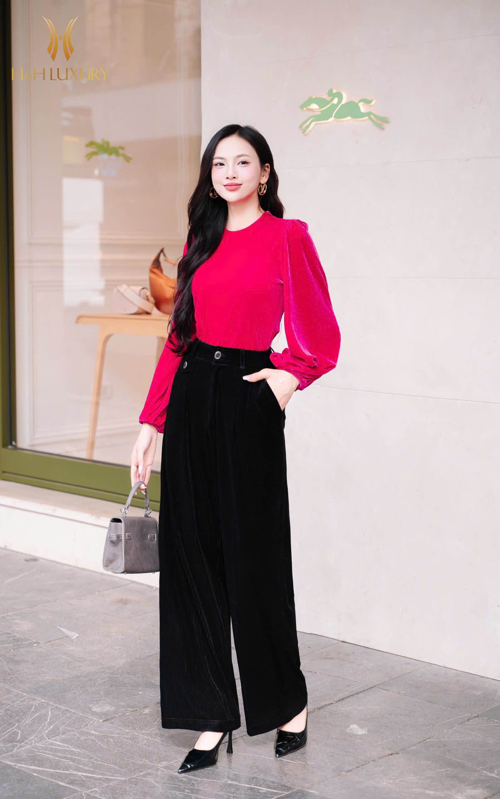 ÁO NHUNG HỒNG FUCHSIA CAO CẤP