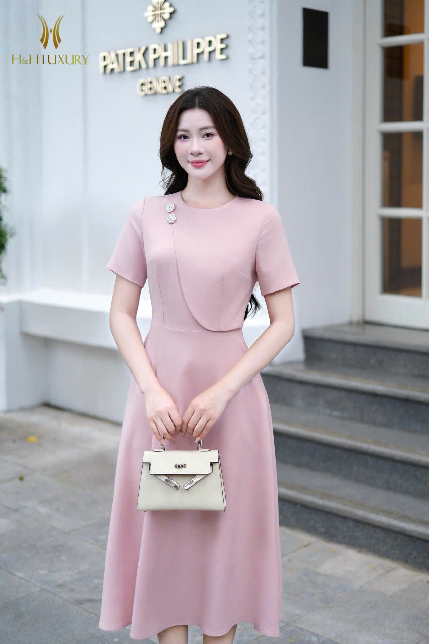 ĐẦM XÒE NGỰC PESTEL TÀ NGỰC ĐÍNH HOA TRÀ