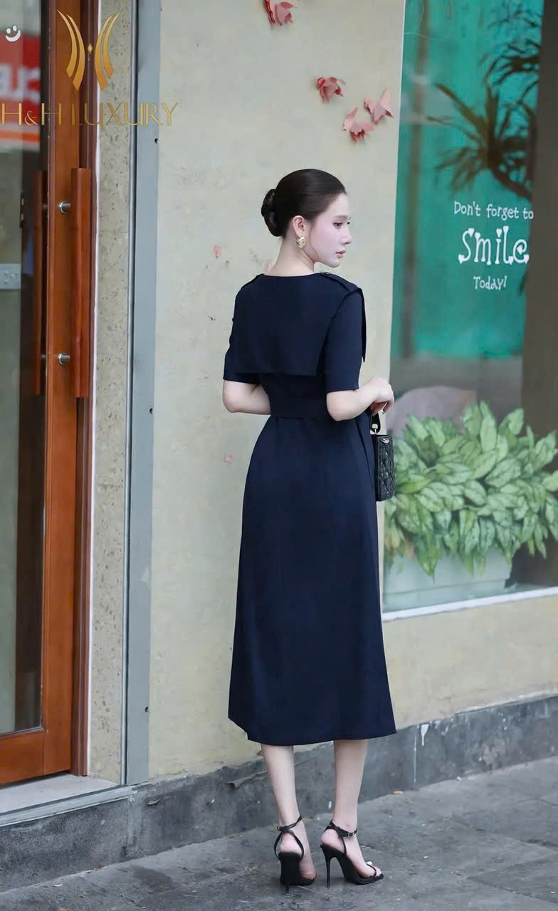 ĐẦM KAKI LỤA XANH THAN TÀ NGỰC