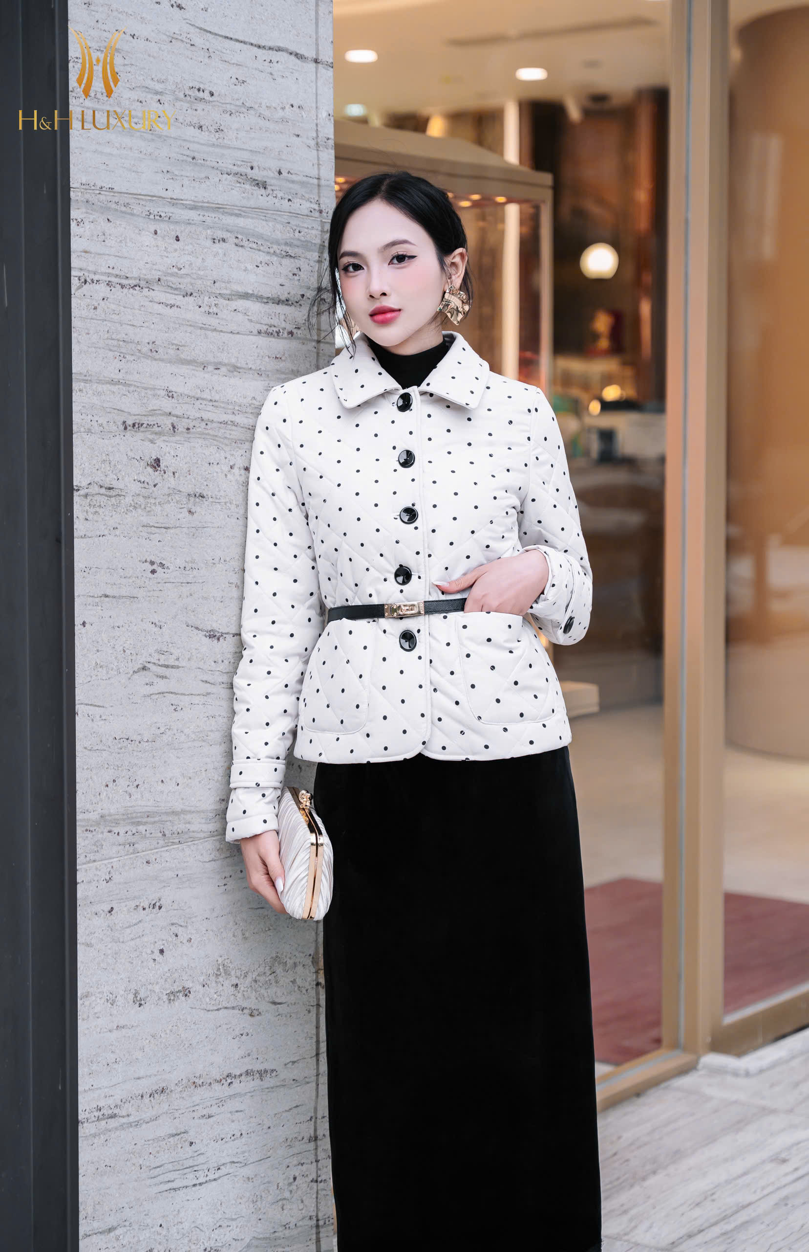 ÁO PHAO CHẤM BI KEM SIÊU NHẸ