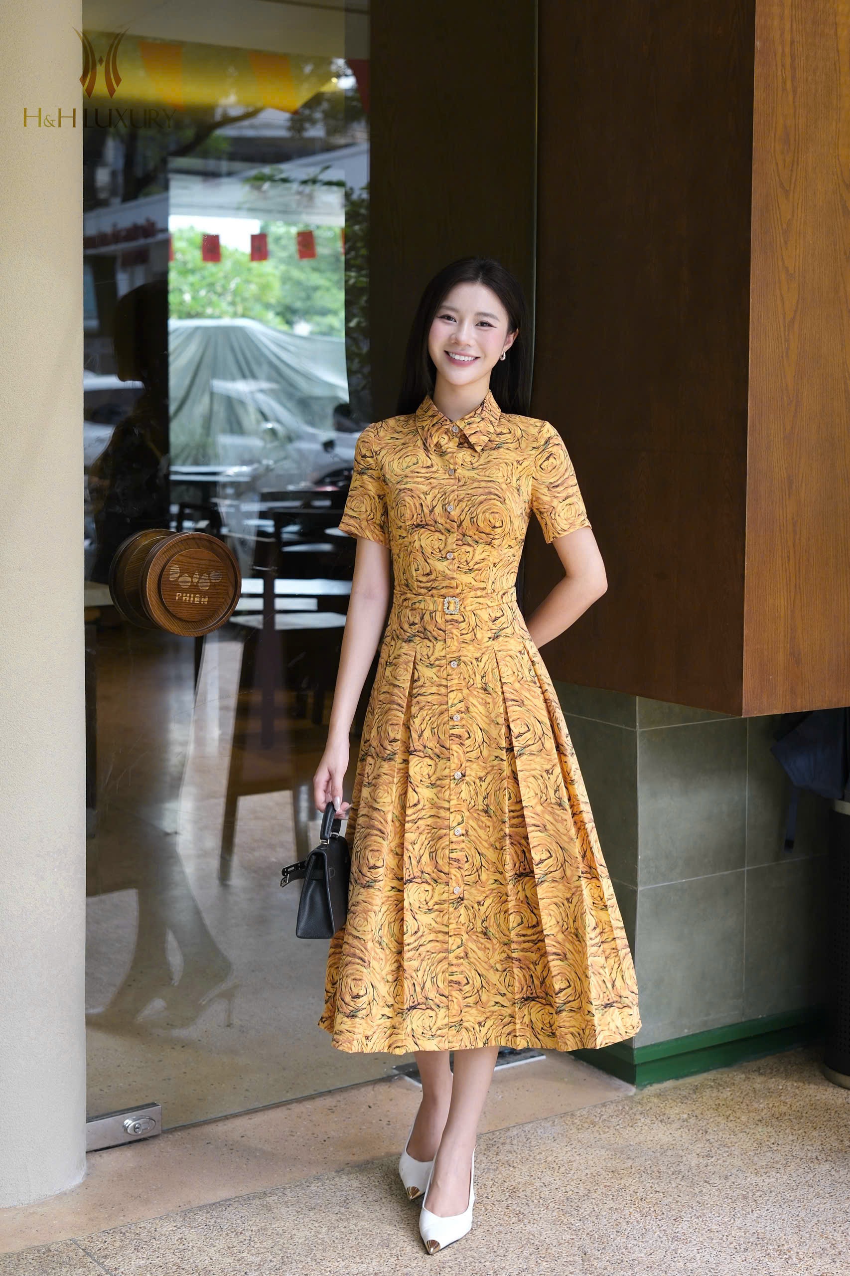 ĐẦM LỤA CỔ ĐỨC HỌA TIẾT