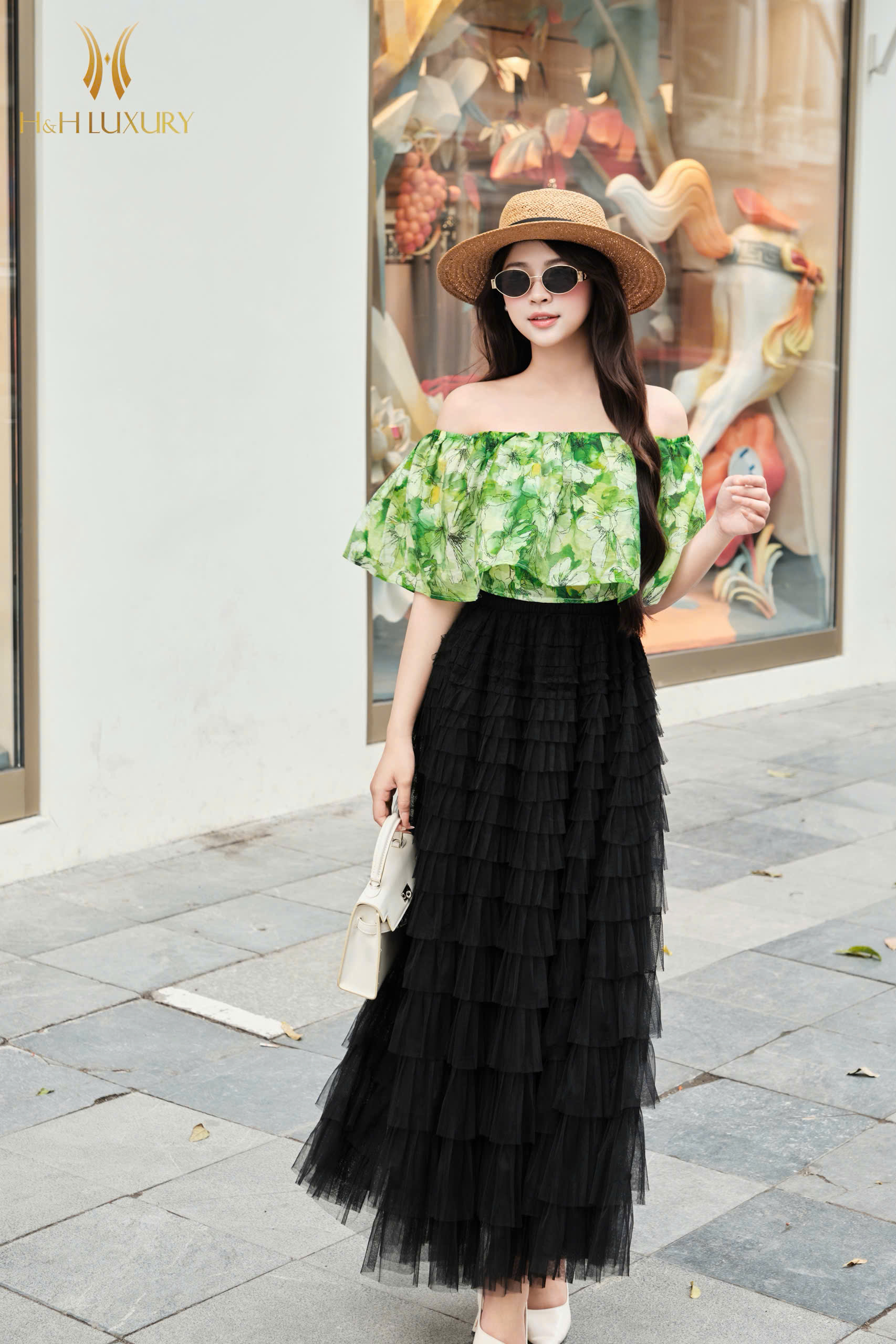 ÁO CROPTOP TẰM BOI HOA XANH SIÊU NHẸ