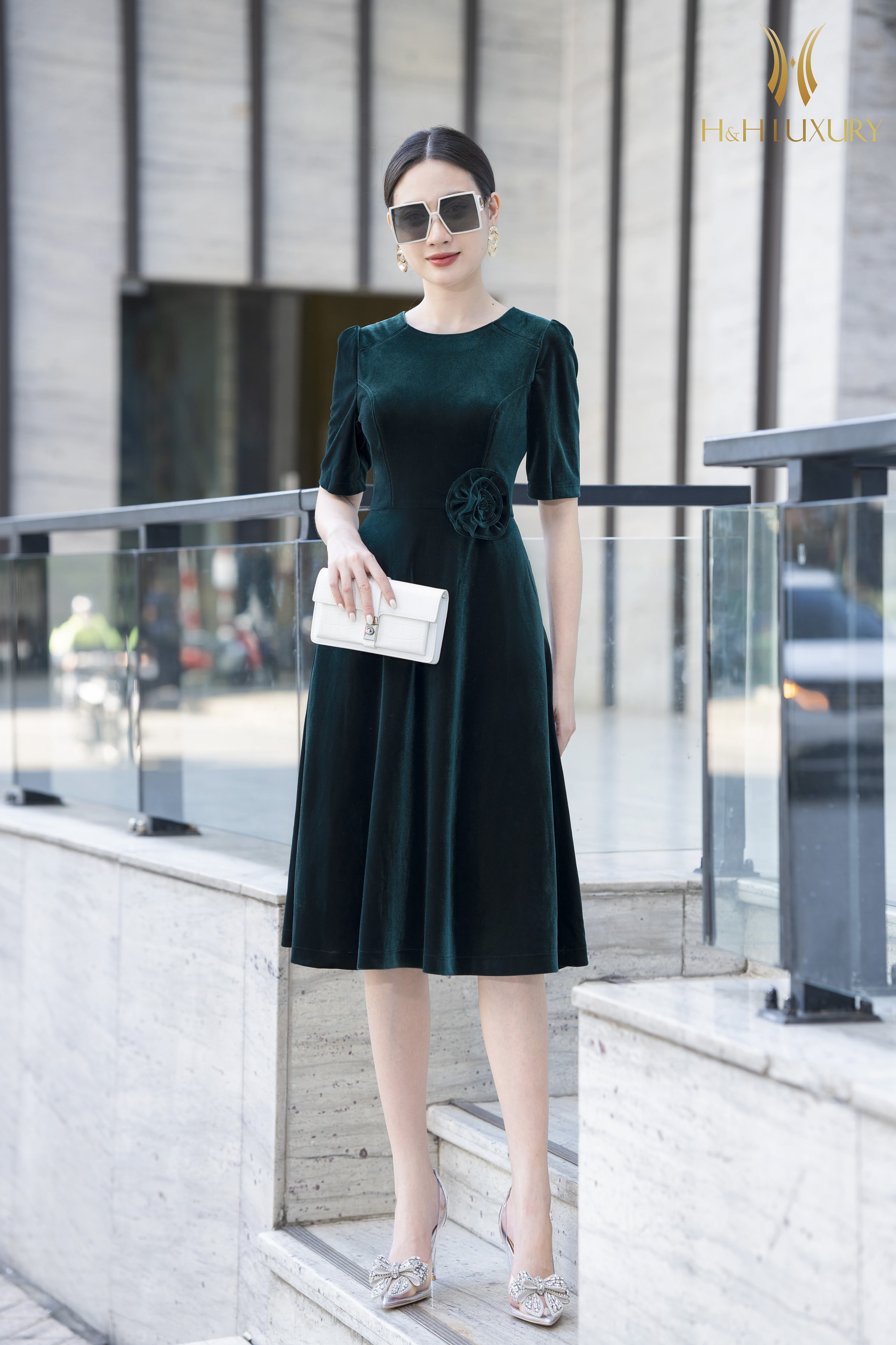 (2 màu) Chân váy nhung xòe Velvet | My Way Fashion || Thời trang thiết kế  cao cấp