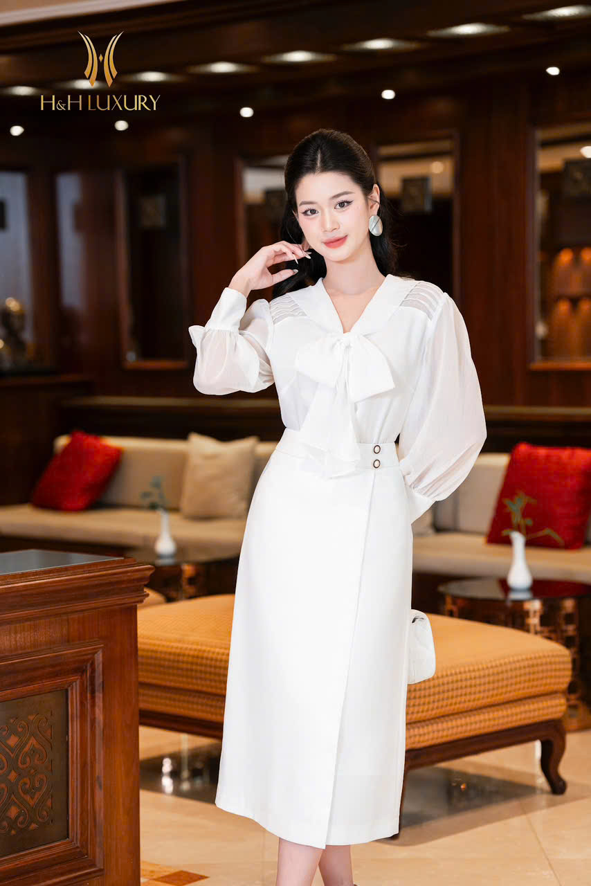 ÁO SƠ MI TƠ VÂN HÀN NƠ CỔ