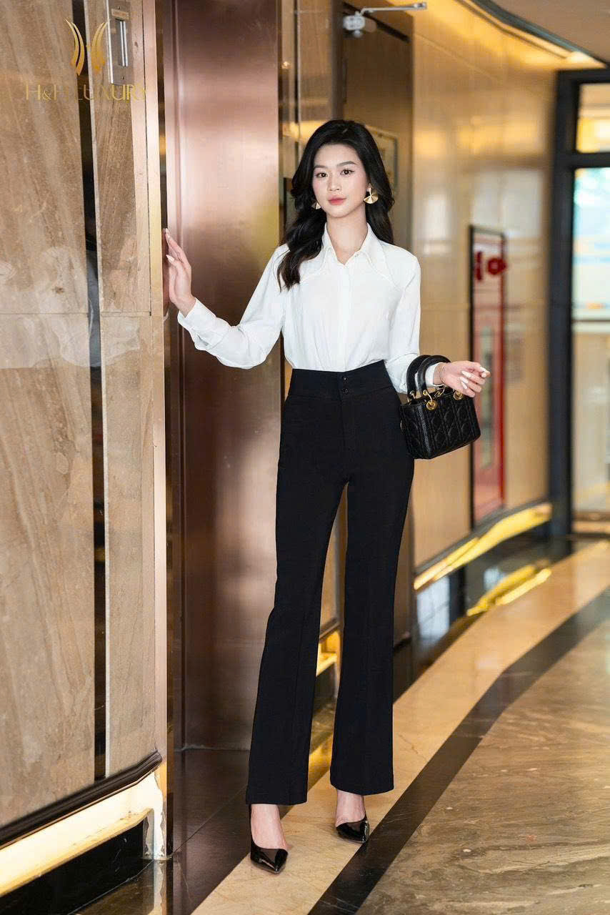QUẦN ĐEN ỐNG LOE MÍ GÂN