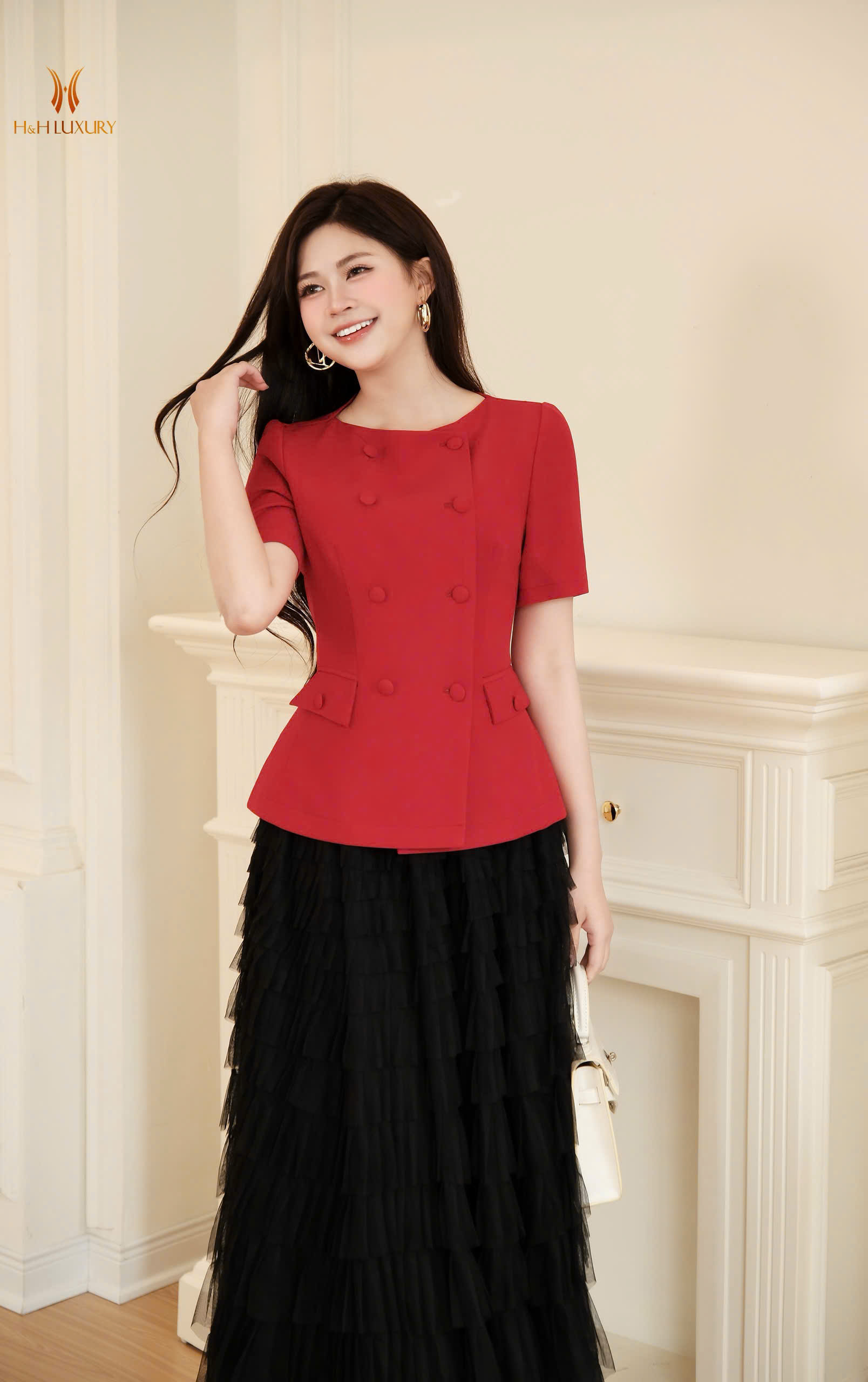 ÁO KÍ GIẢ ĐỎ CÚC BỌC