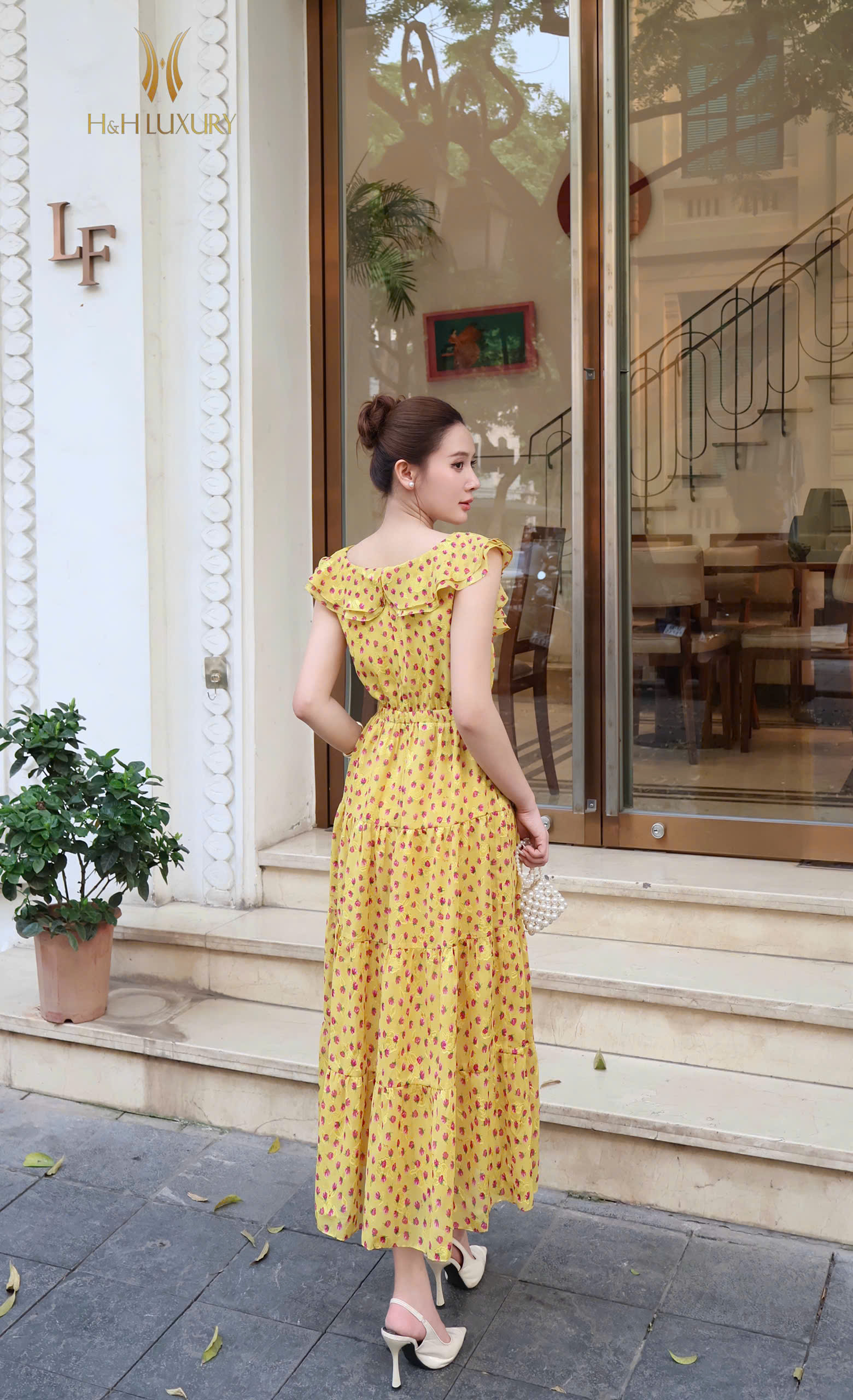 MAXI TƠ ÉP HOA NHÍ VÀNG