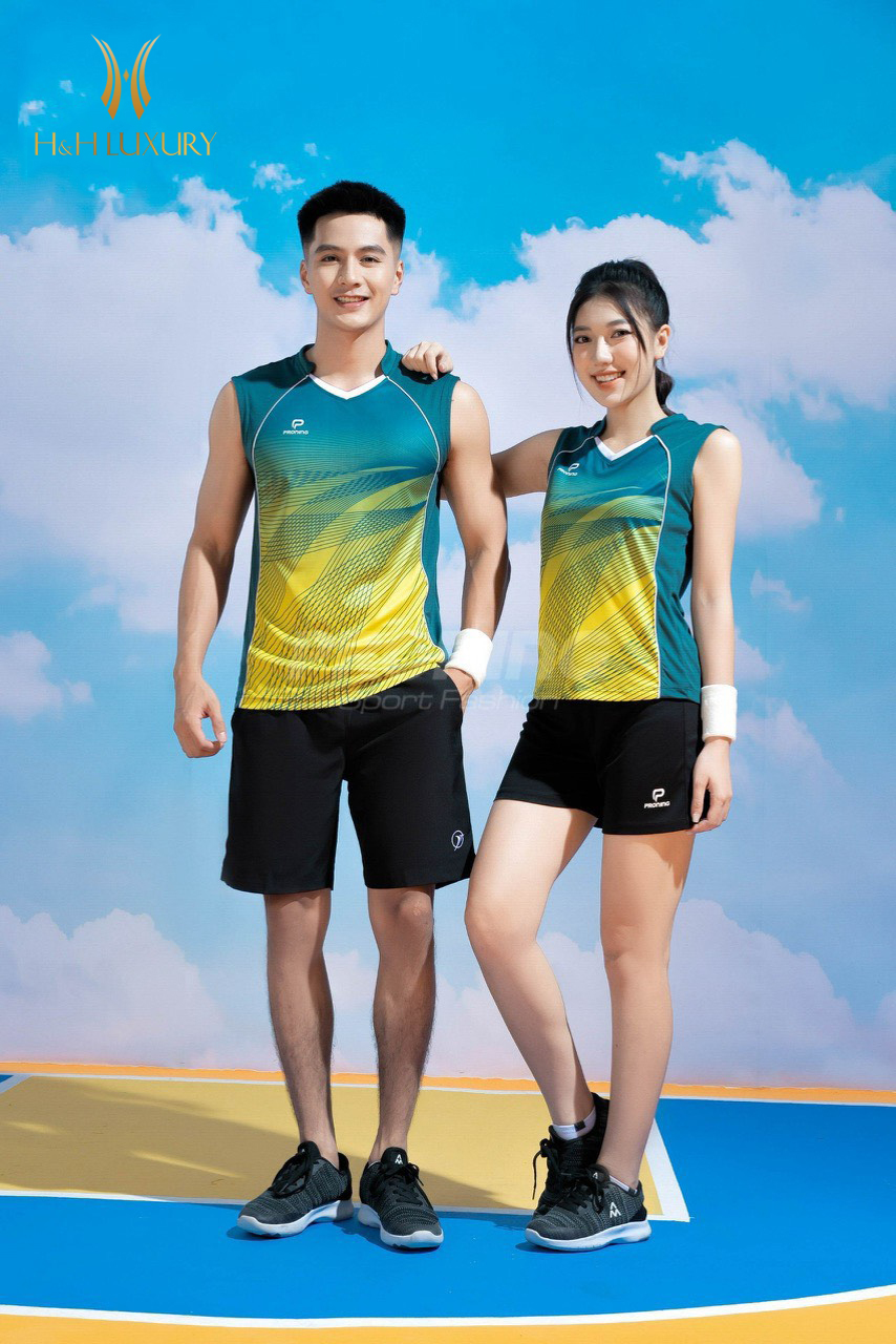 BỘ THỂ THAO NỮ PRONING SÁT NÁCH MÀU XANH LỤC BẢO