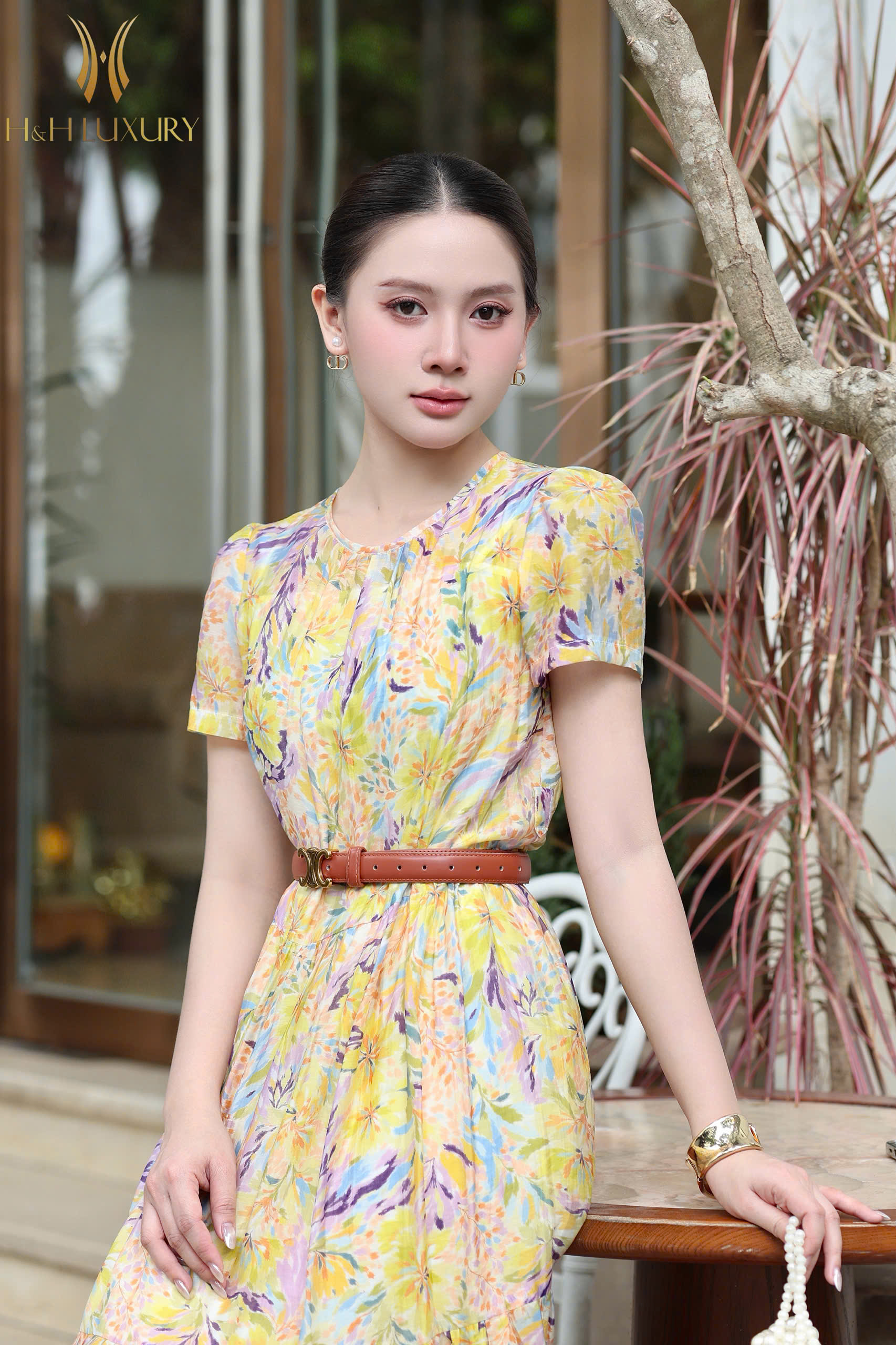 ĐẦM TẰM SUÔNG HOA VÀNG TÍM