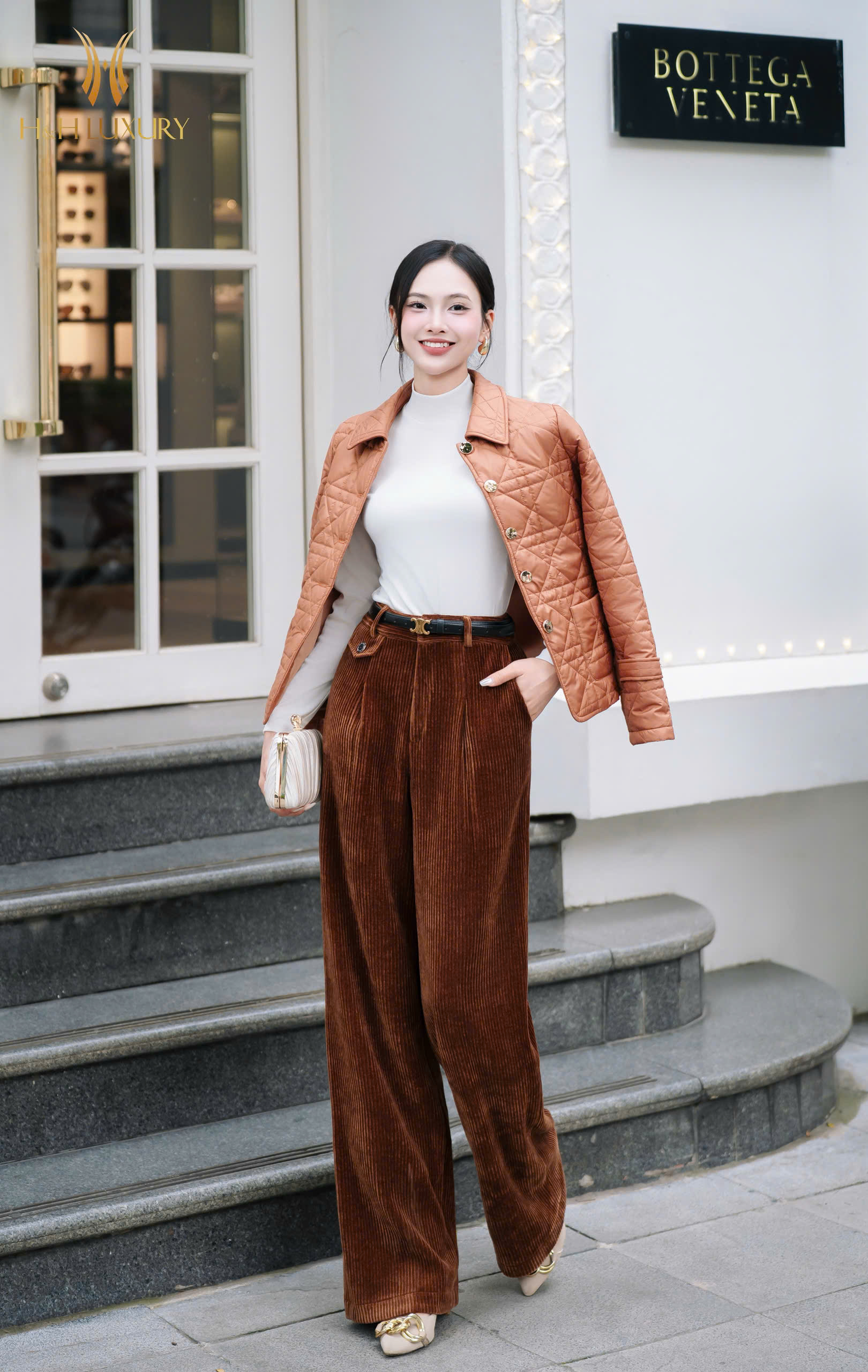 QUẦN NHUNG TĂM NÂU BÒ 2 TÚI