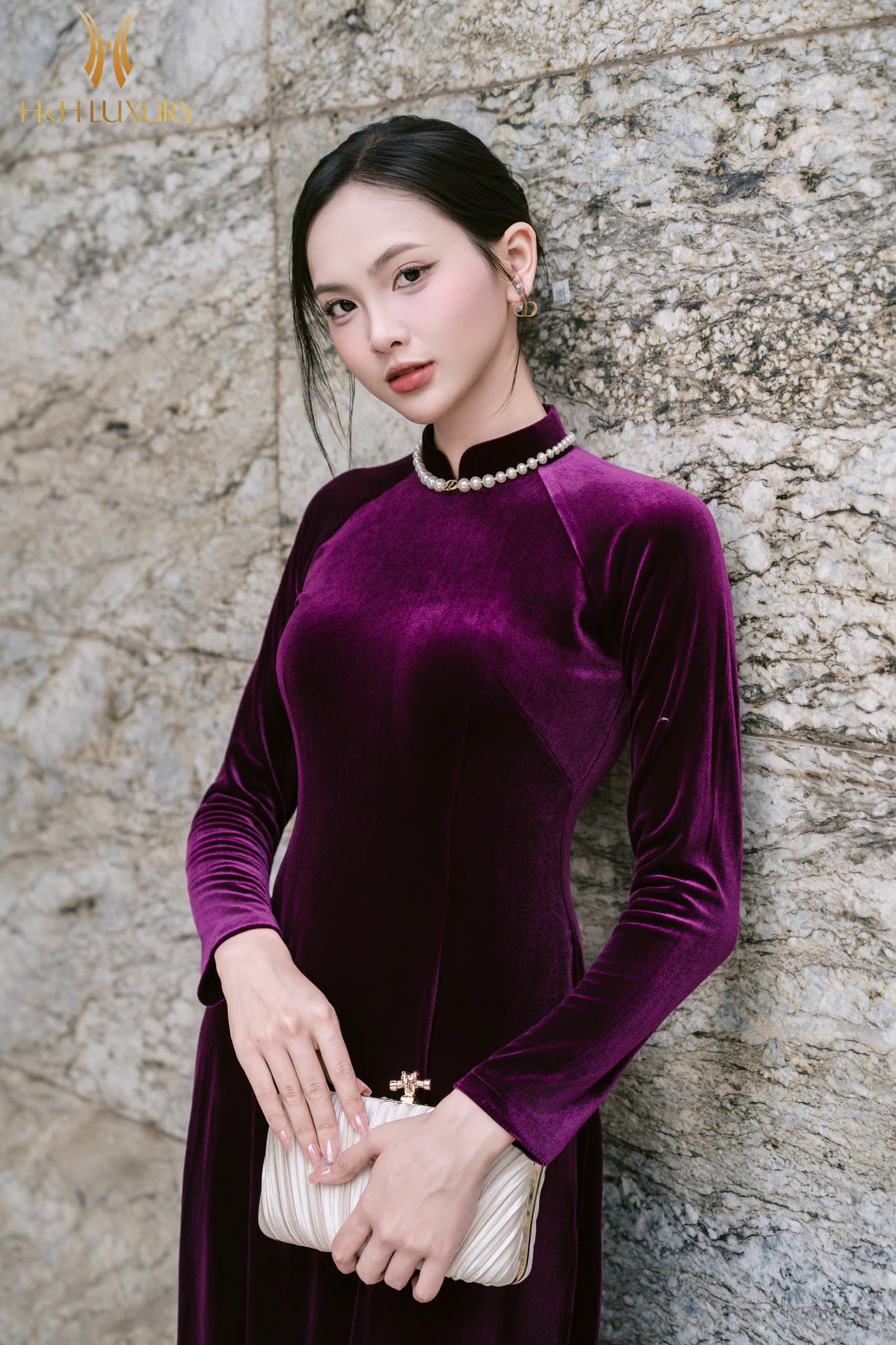 QUẦN DÀI NHUNG TÍM HUẾ