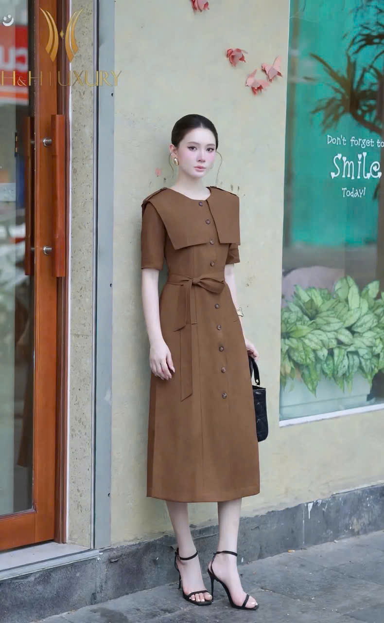 ĐẦM NÂU TÂY TÀ NGỰC ĐÍNH CÚC