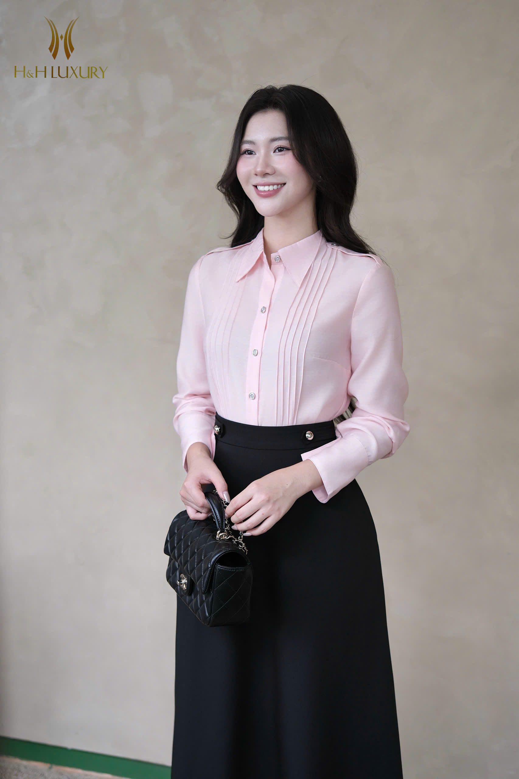ÁO SƠ MI THÔ TẰM HỒNG CAO CẤP