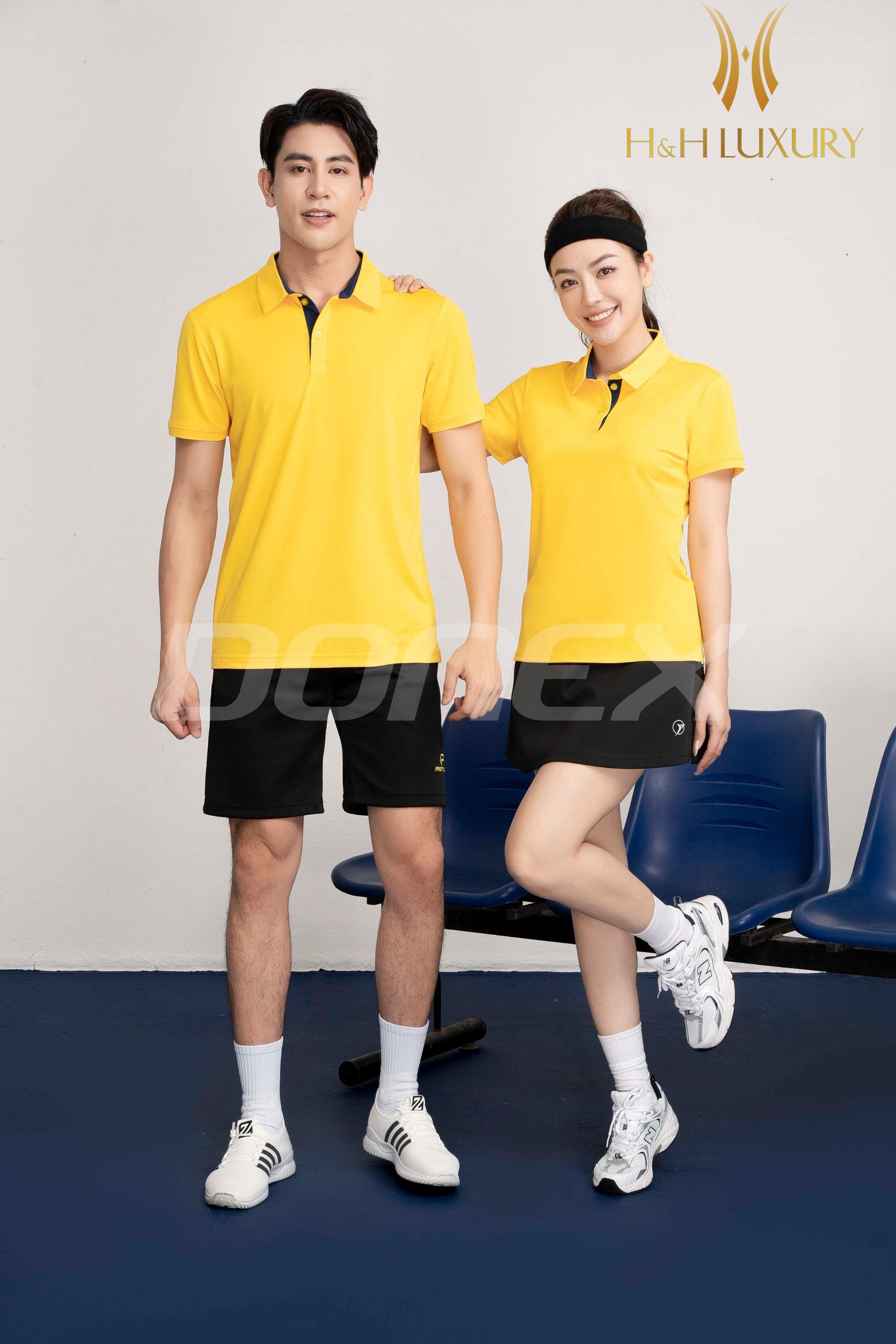 ÁO THỂ THAO NAM VÀNG PHỐI NAVY