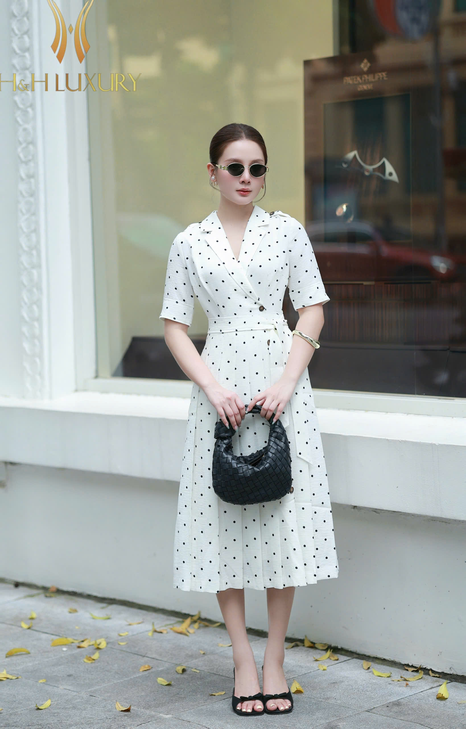 ĐẦM LINEN BI TRẮNG XẾP LY THÂN
