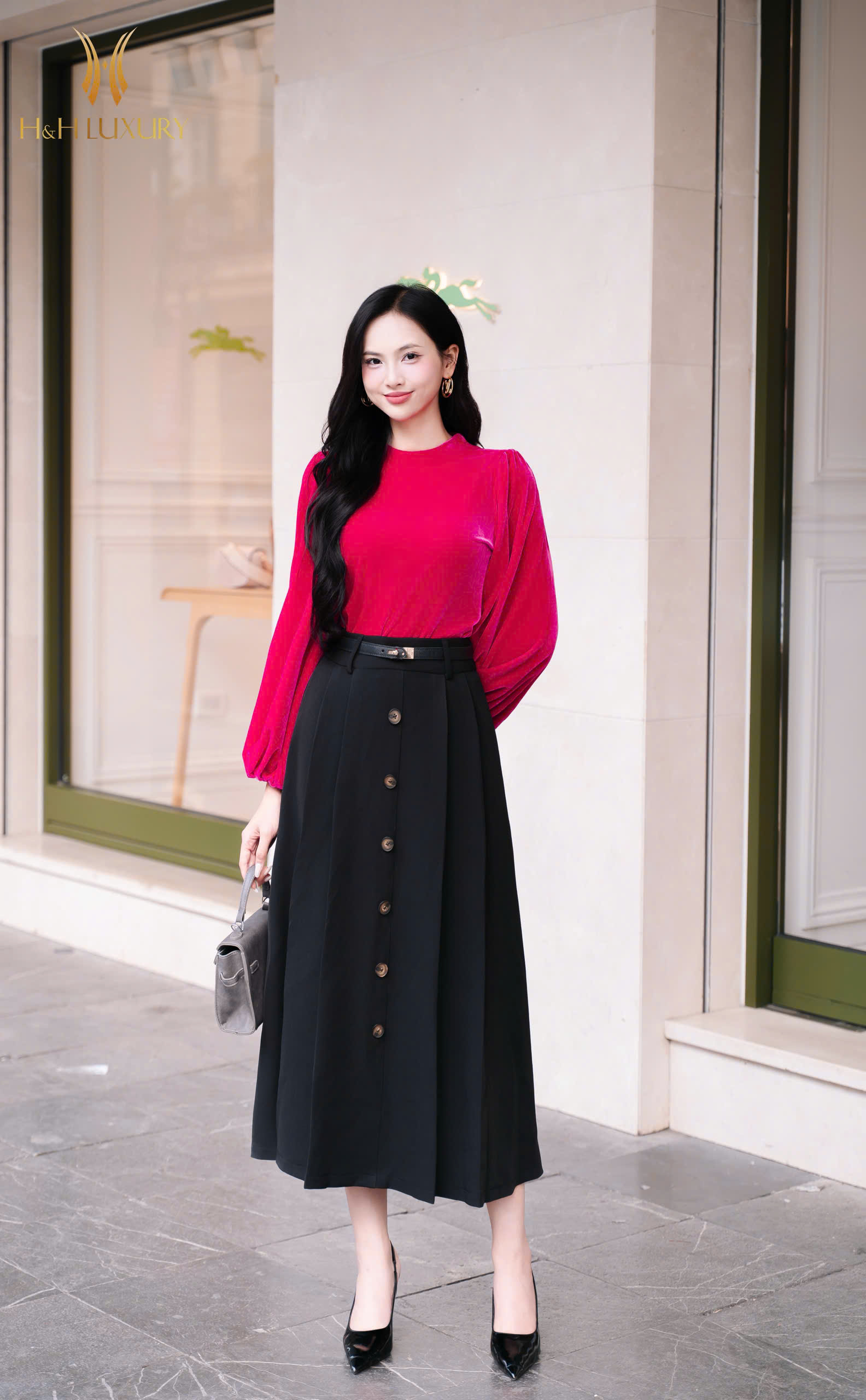 ÁO NHUNG HỒNG FUCHSIA CAO CẤP