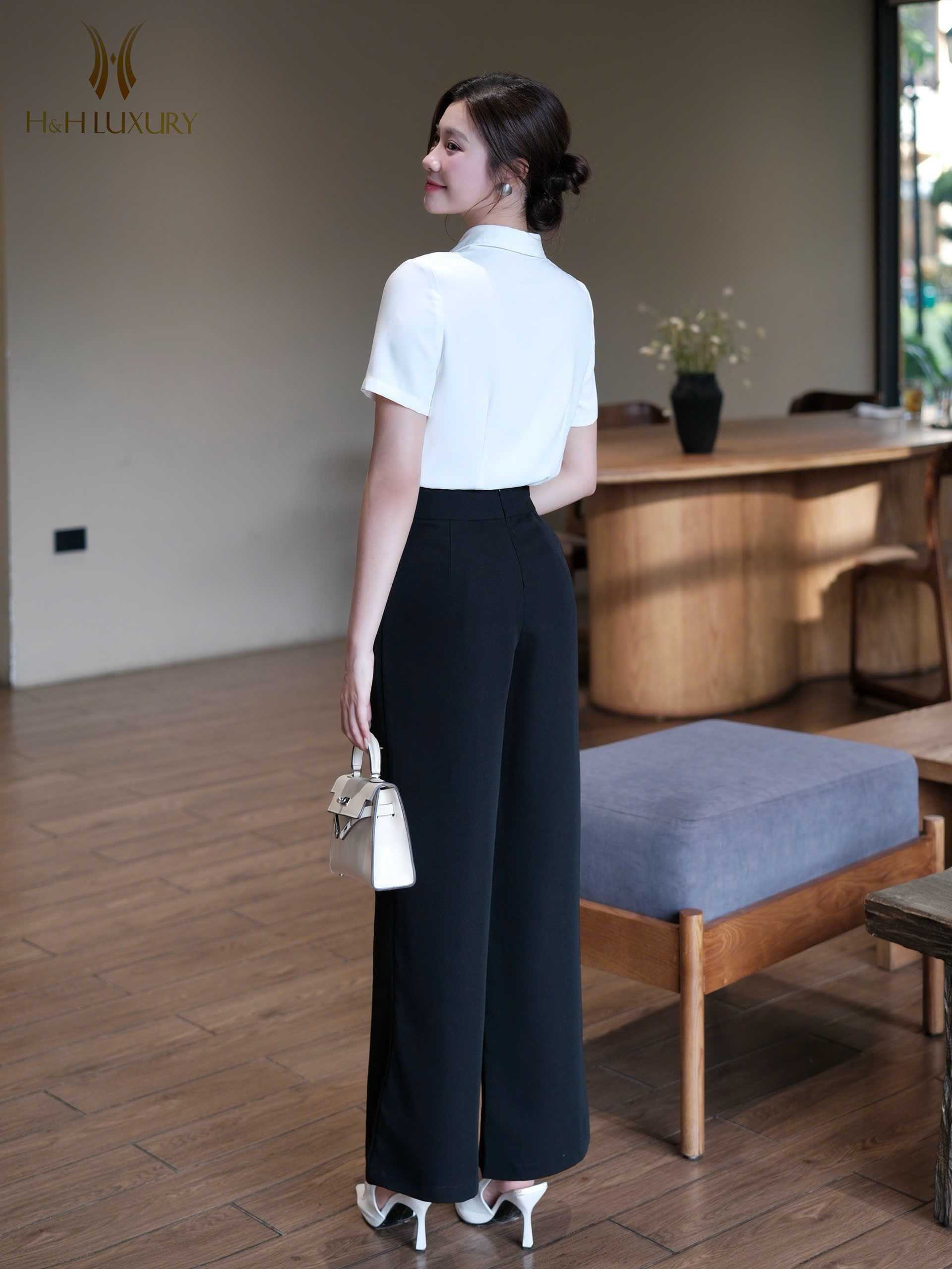 ÁO SƠ MI TRẮNG CỔ ĐỨC LỤA HÀN