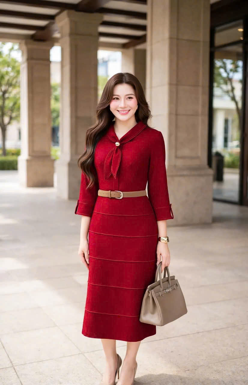 ĐẦM ĐỎ ÔM A CỔ NƠ MÍ THÂN