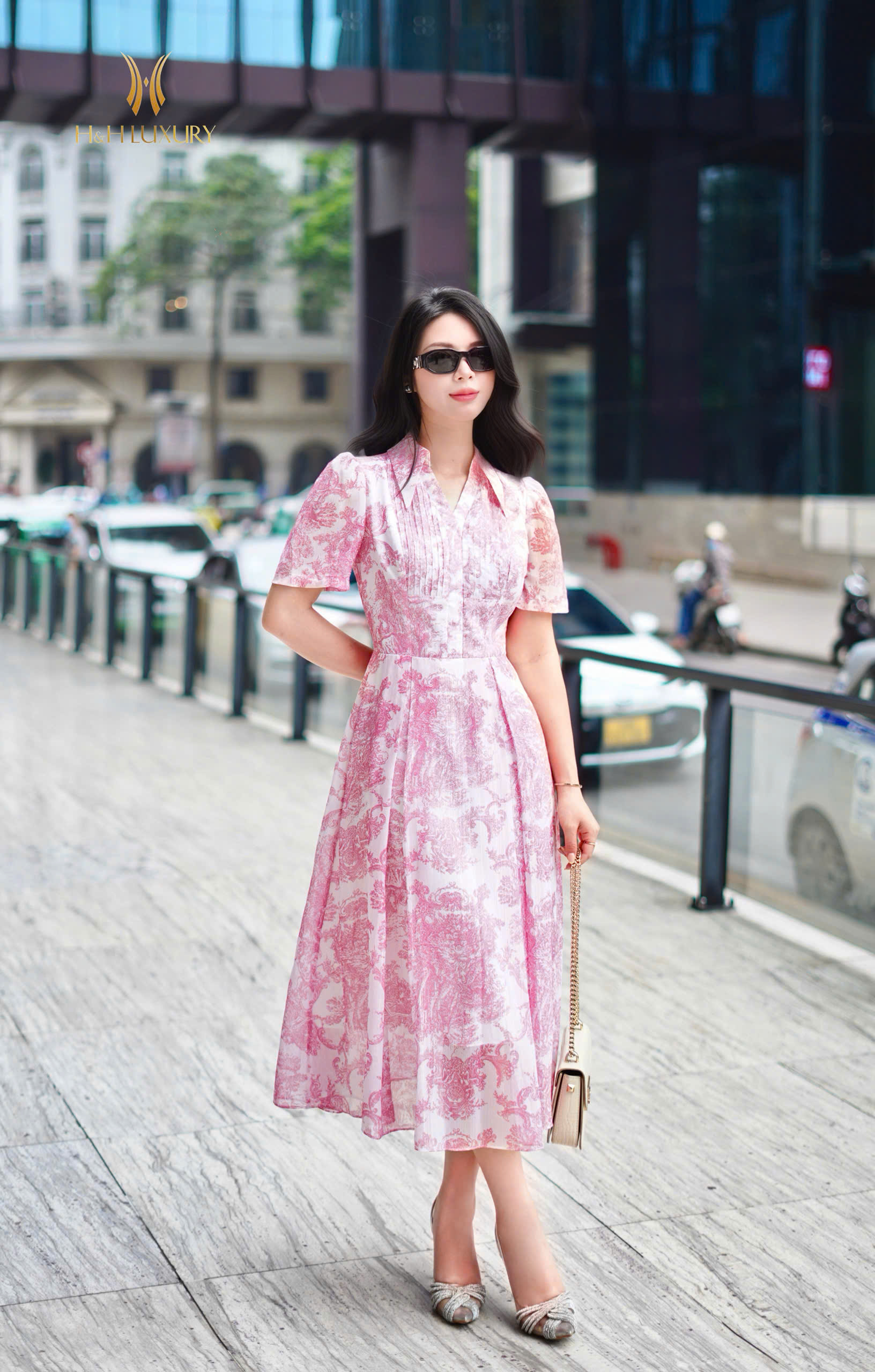 ĐẦM TƠ HỒNG CAO CẤP CỔ ĐỨC XẾP LY THÂN