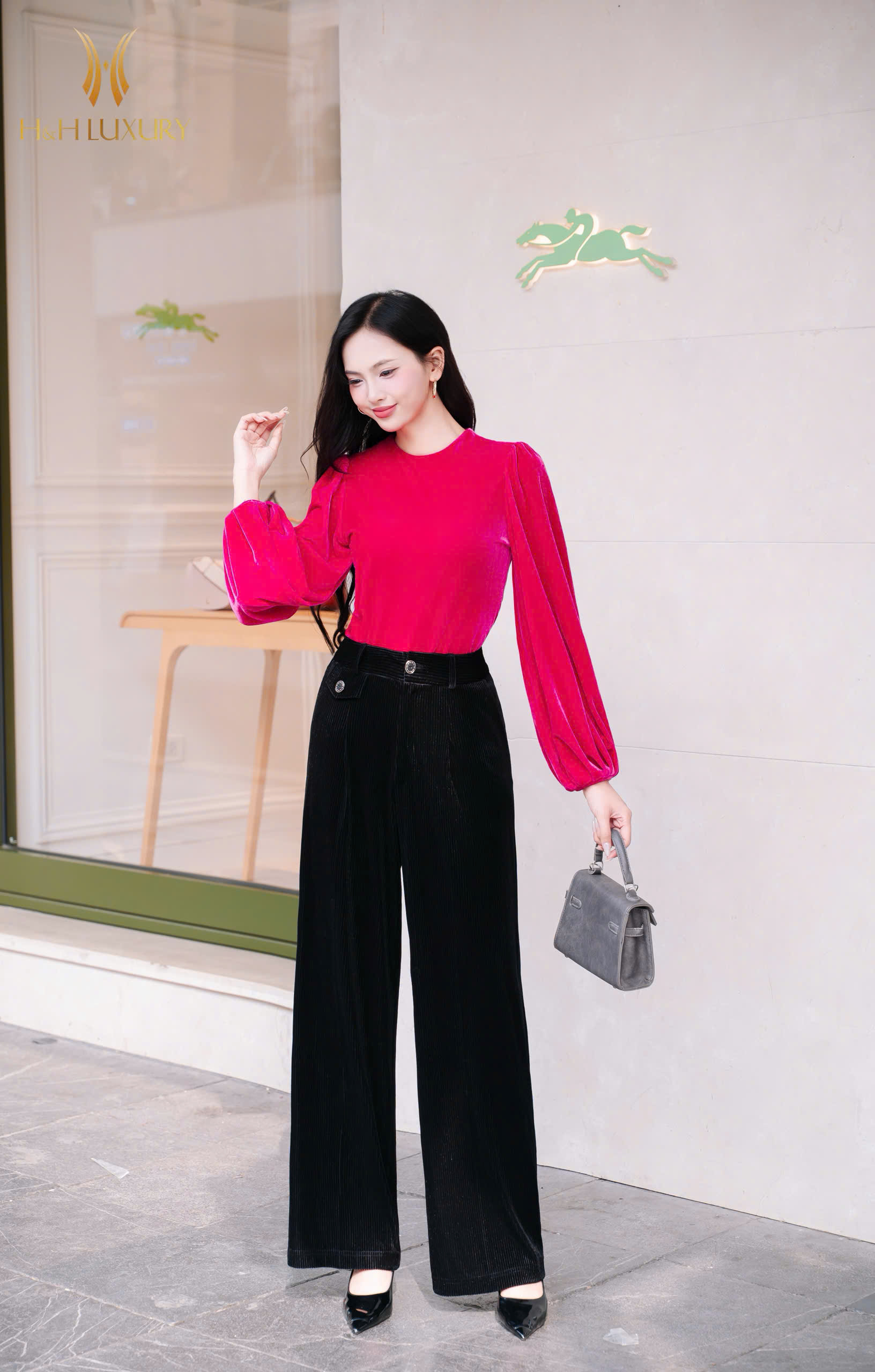 QUẦN ĐEN XUÔNG NHUNG TĂM