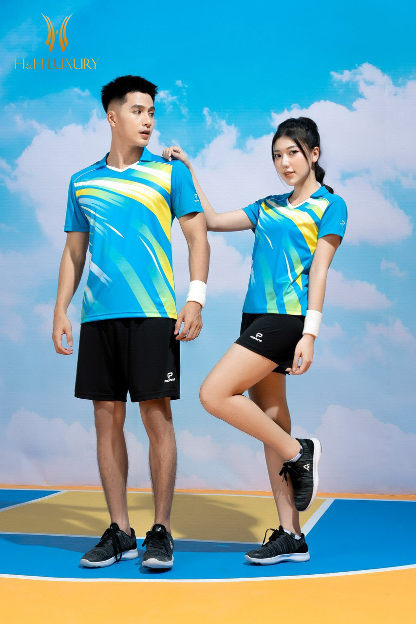 BỘ THỂ THAO NỮ PRONING CỘC TAY MÀU VÀNG COPAN PHỐI VÀNG