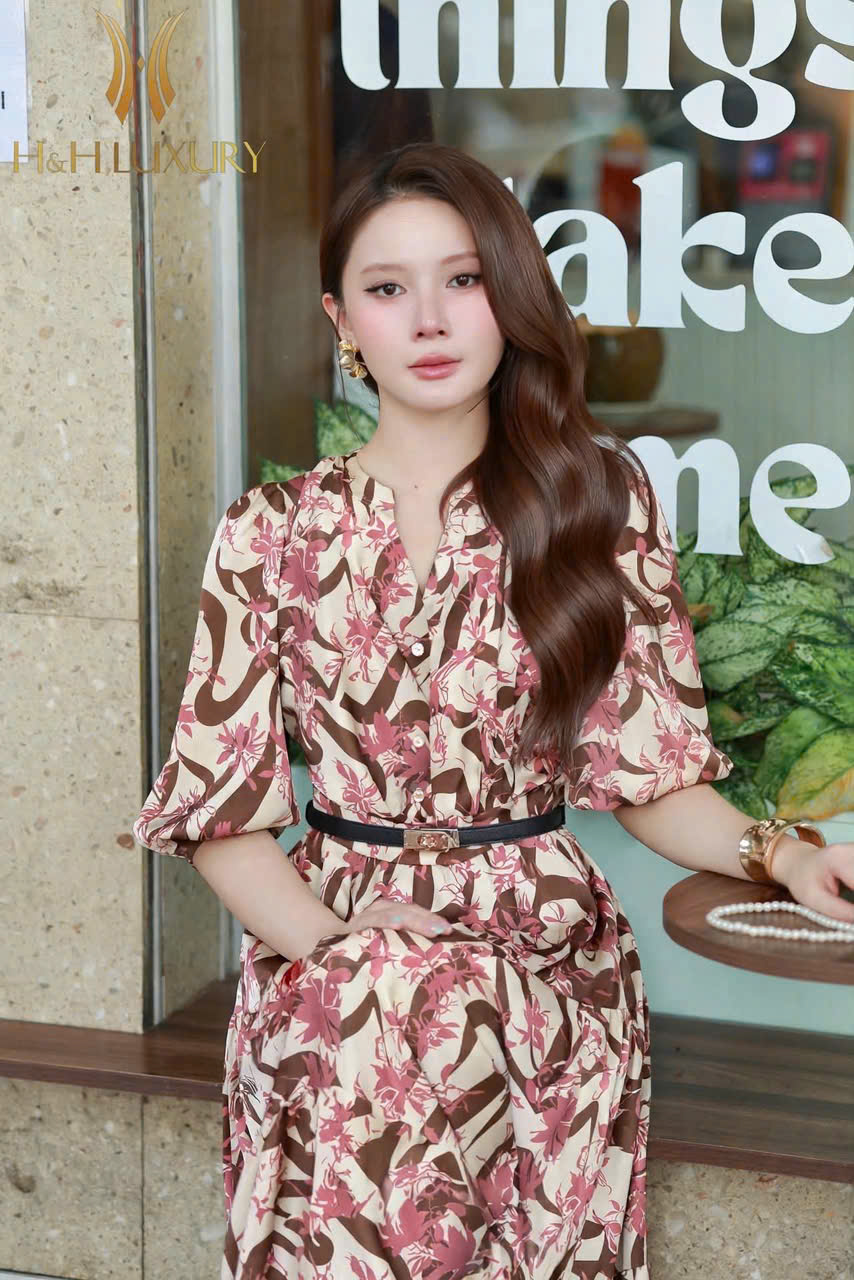 ĐẦM LỤA LATIN HỒNG NÂU TÂY