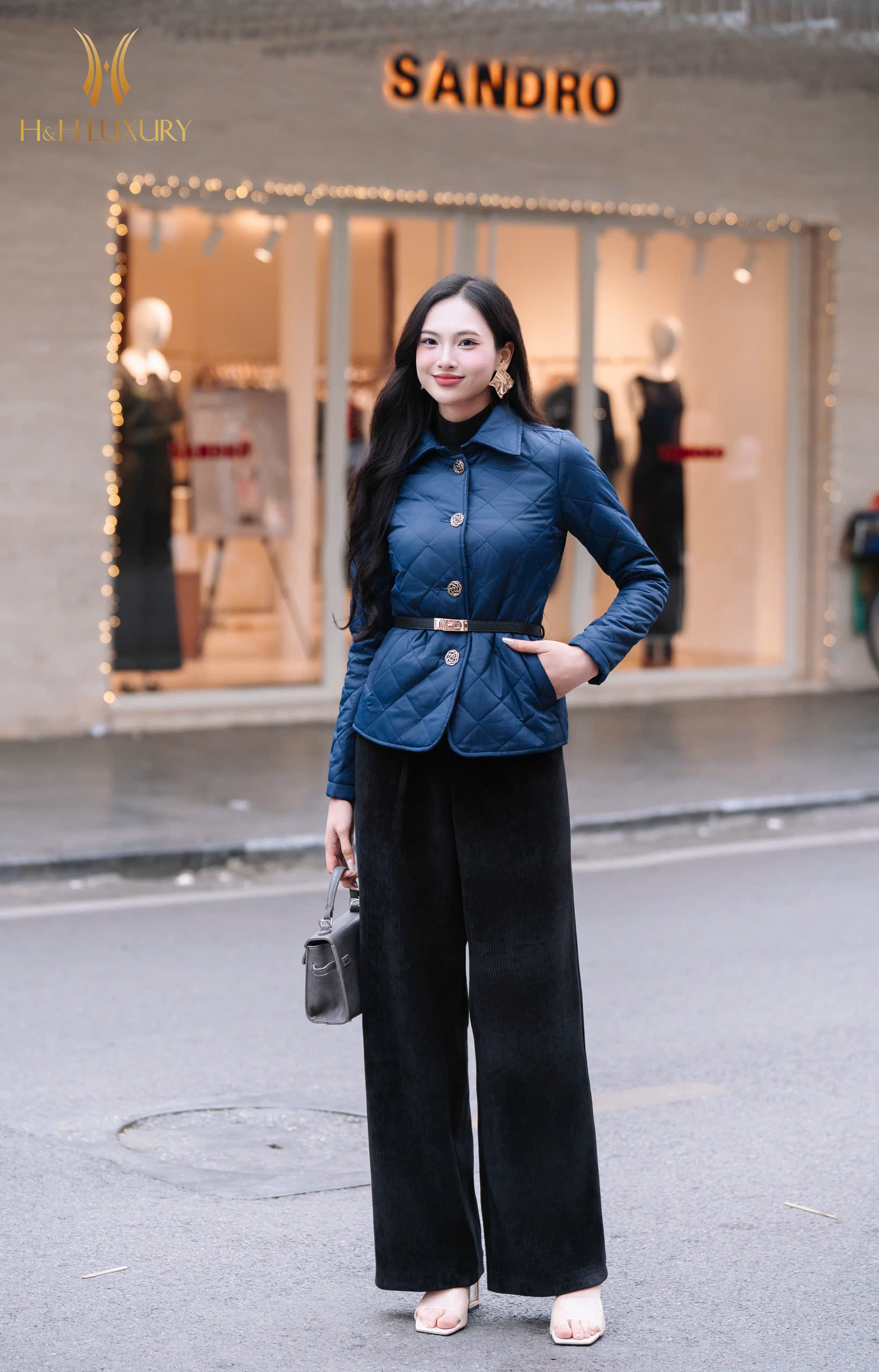 ÁO PHAO XANH NAVY DÁNG DÀI