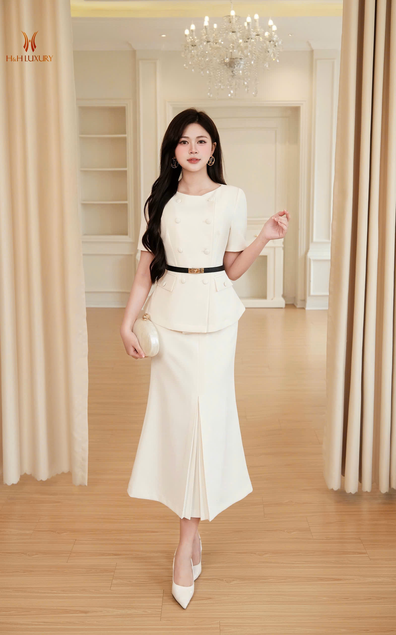 ÁO KÍ GIÀ TRẮNG KEM CÚC BỌC CAO CẤP