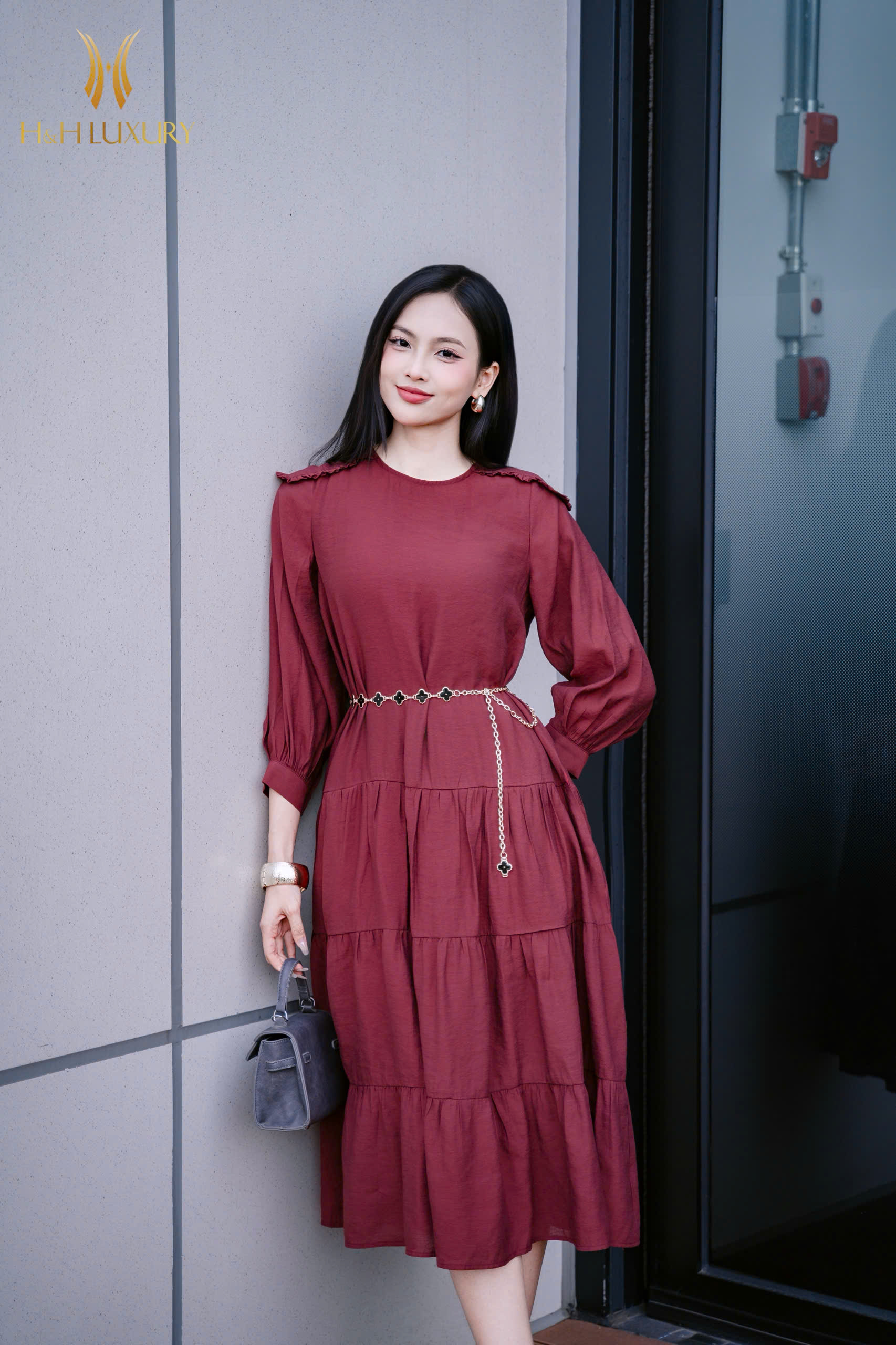 ĐẦM TƠ ĐŨI ĐỎ BORDEAUX