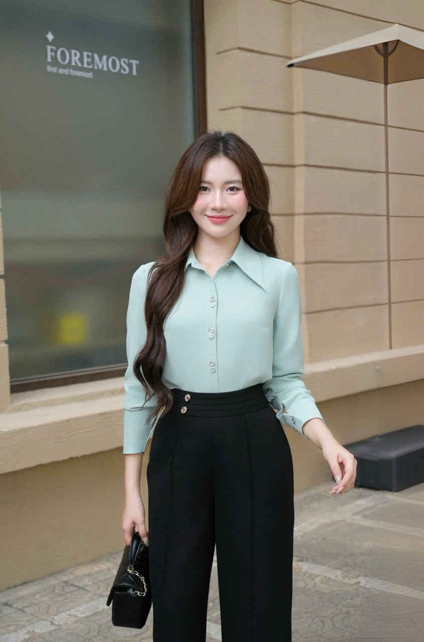 QUẦN XUÔNG XẾP LY CẠP ĐÍNH CÚC