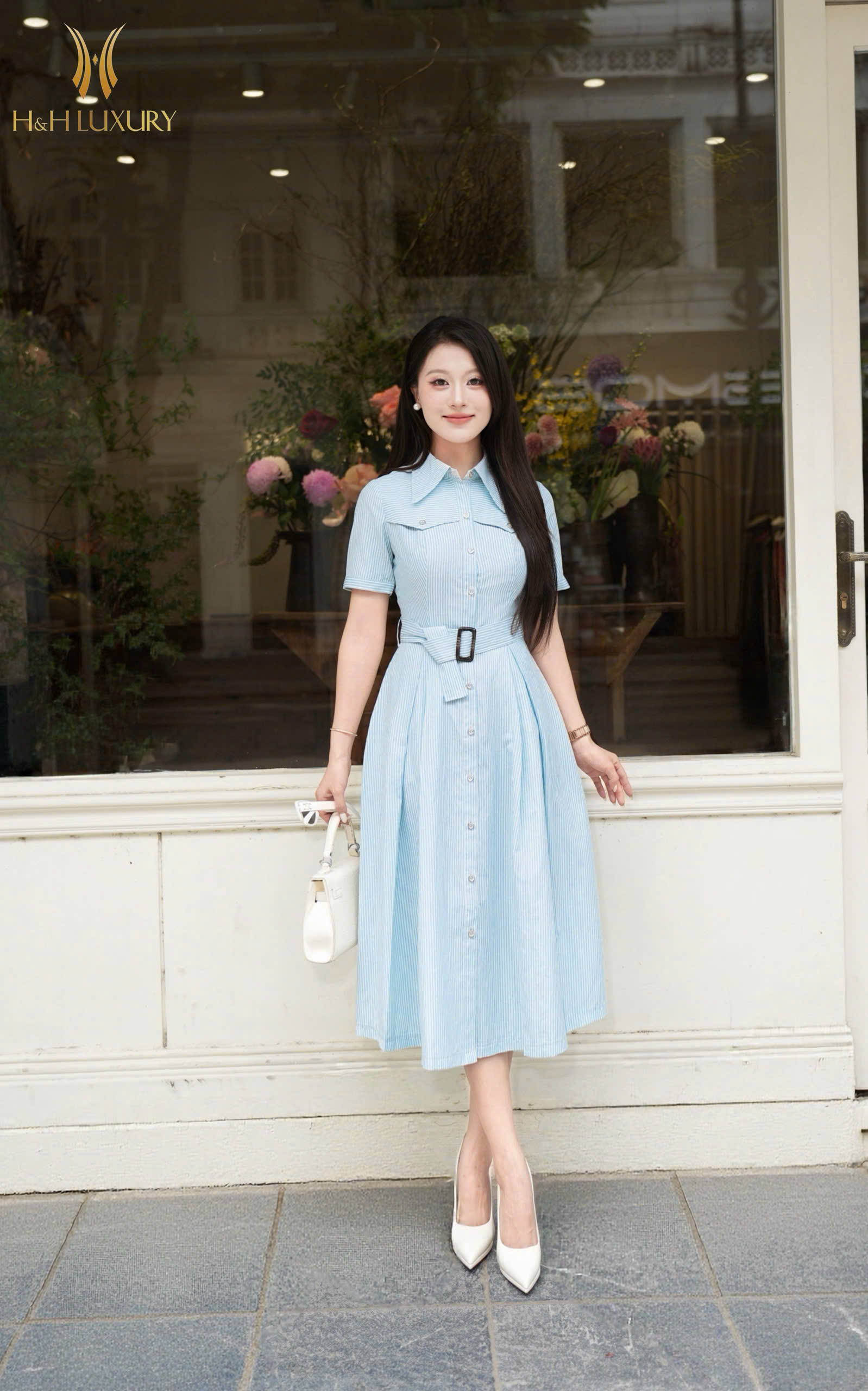 ĐẦM KẺ XANH CỔ ĐỨC ĐAI EO