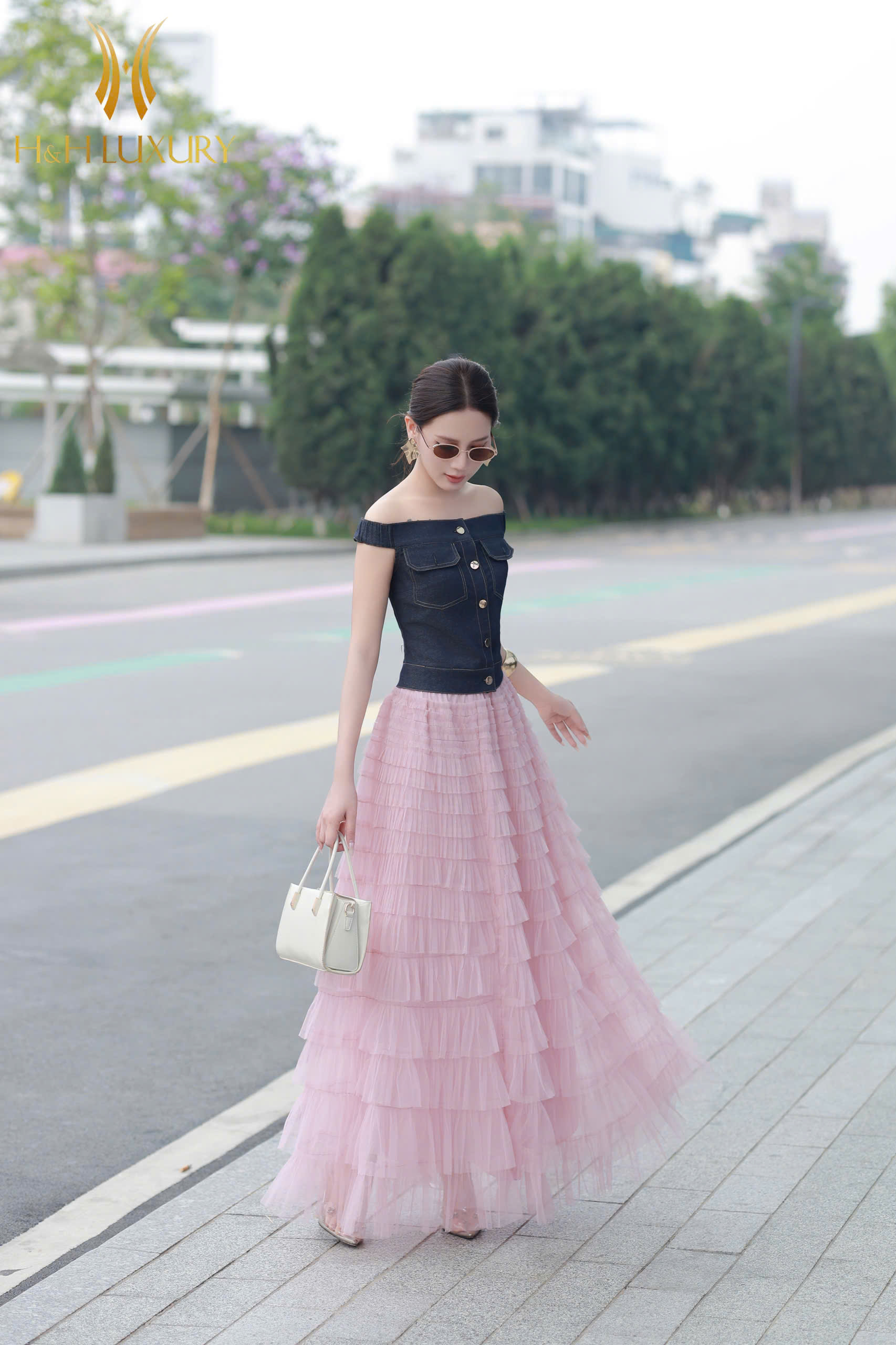 ÁO JEAN CROPTOP TÚI NGỰC