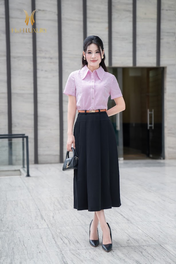CHÂN VÁY XÒE XẾP LY HAI TÚI