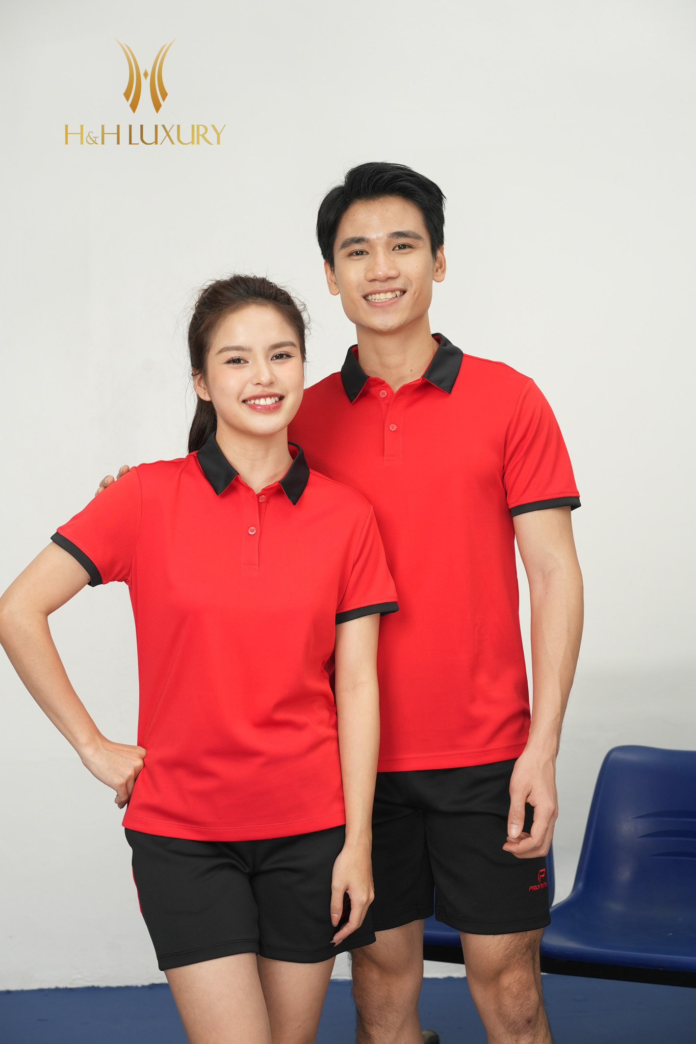 ÁO THỂ THAO PRONING NỮ MÀU ĐỎ PHỐI ĐEN CHẤT LIỆU THUN MÈ