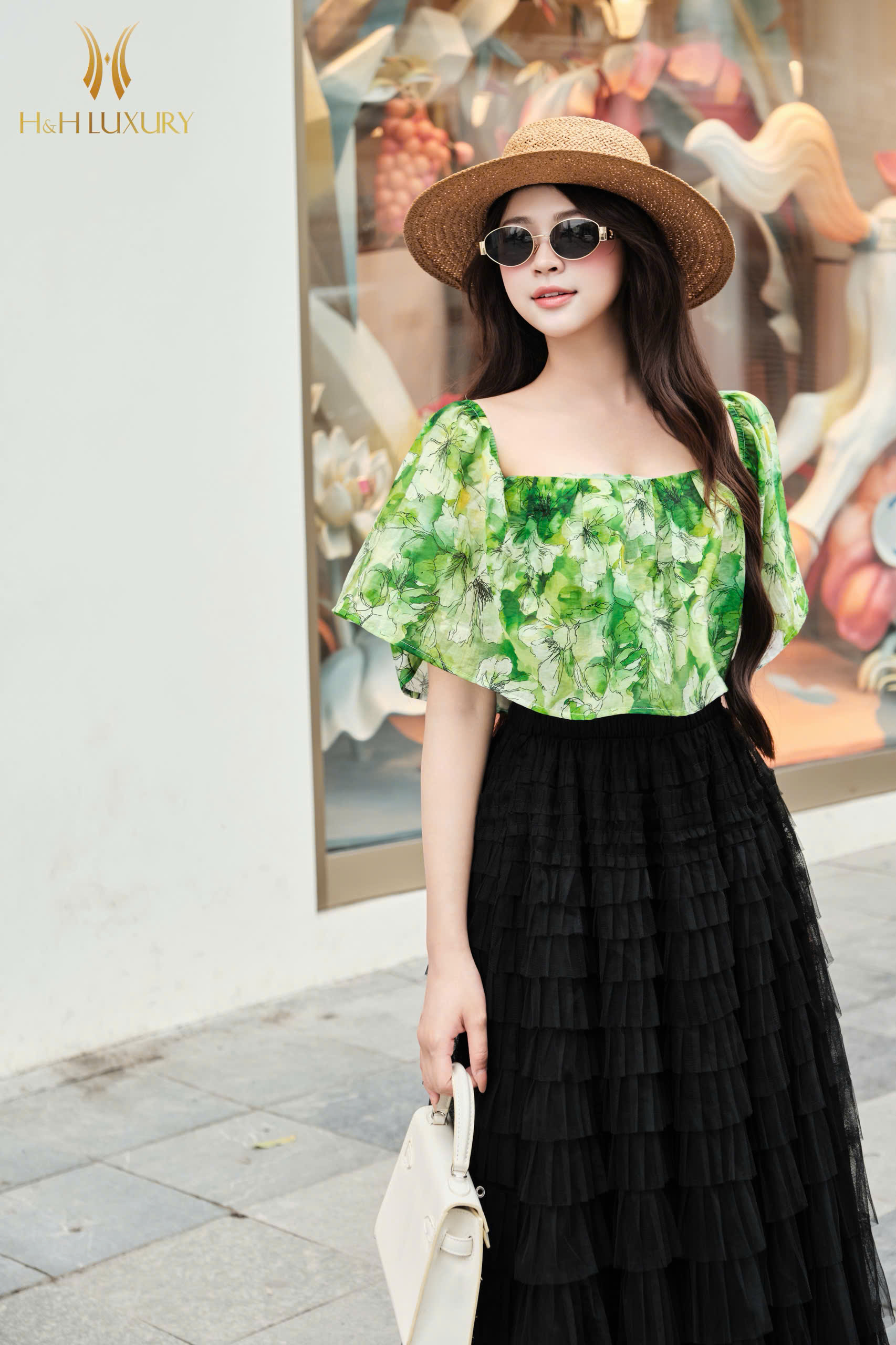 ÁO CROPTOP TẰM BOI HOA XANH SIÊU NHẸ