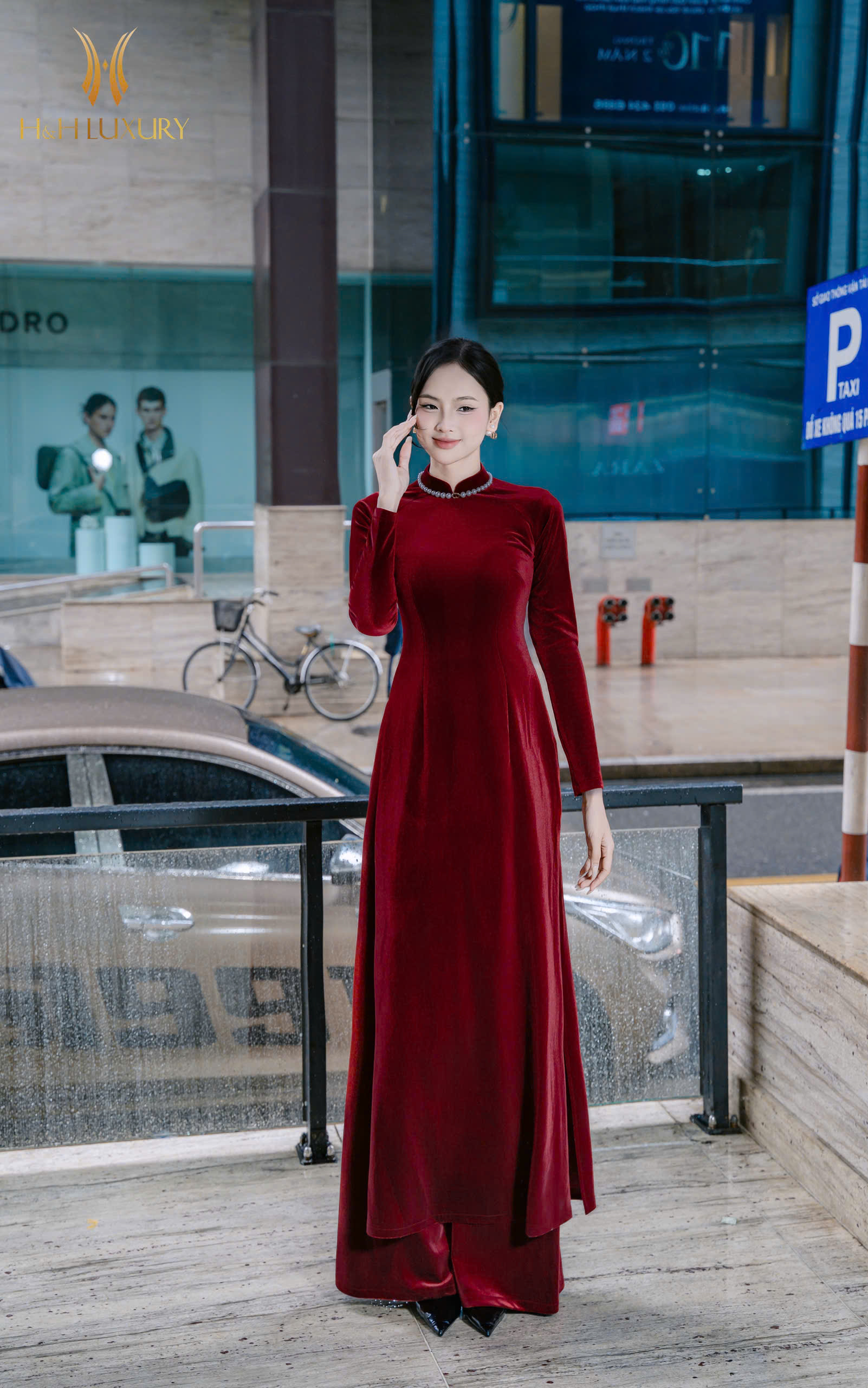 QUẦN NHUNG ĐỎ CHERRY