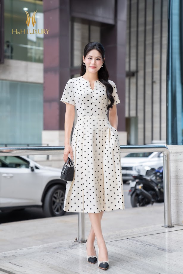 ĐẦM CHẤM BI XẾP LY HAI TÚI